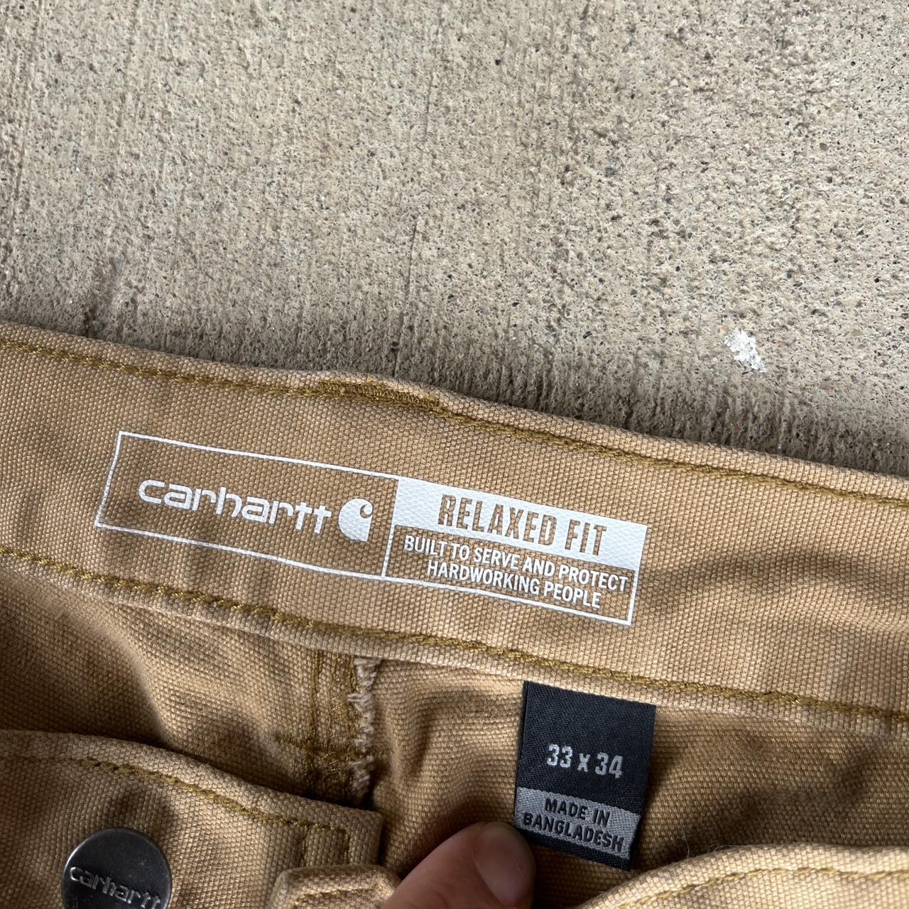 Carhartt Relaxed Fit Double Knee 33x34 Pants Super... - Depop