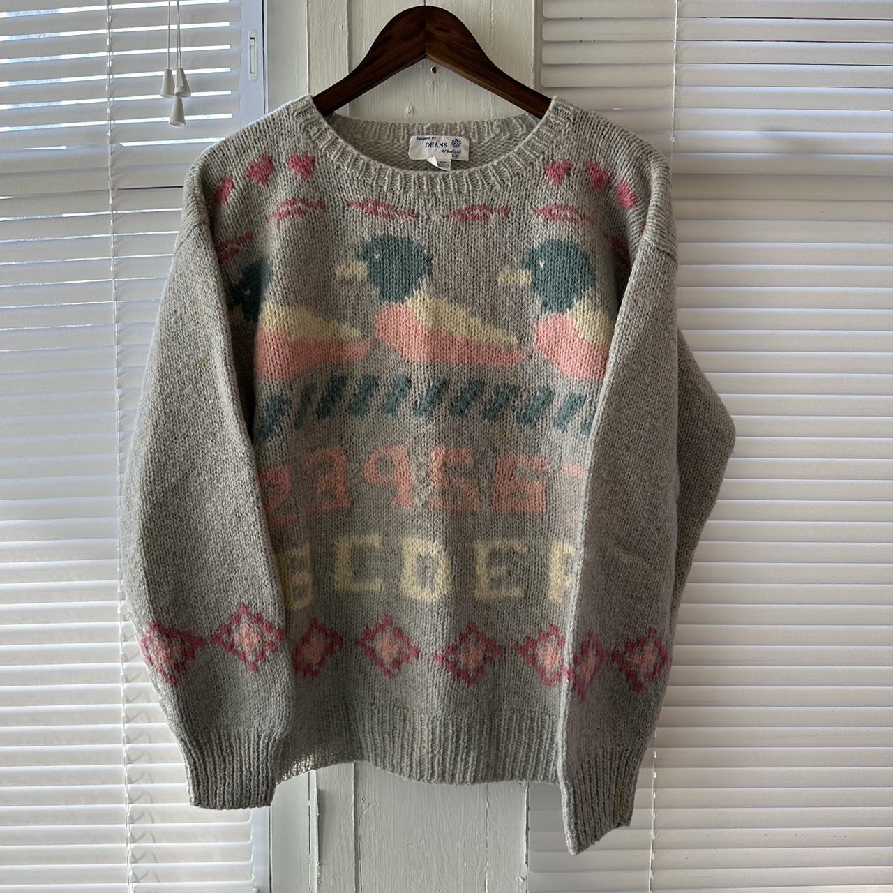 Vintage Ducks Wool Sweater Women’s L, few small stains - Depop