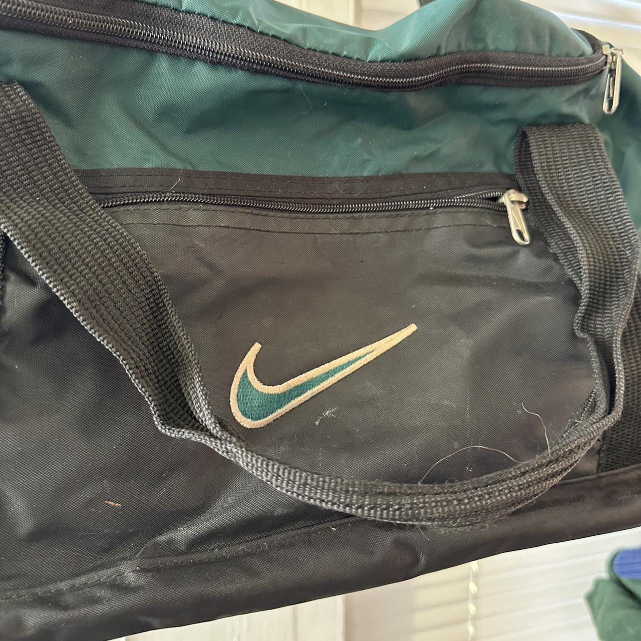 Vintage Nike Forest Green Duffle Bag Size M,... - Depop