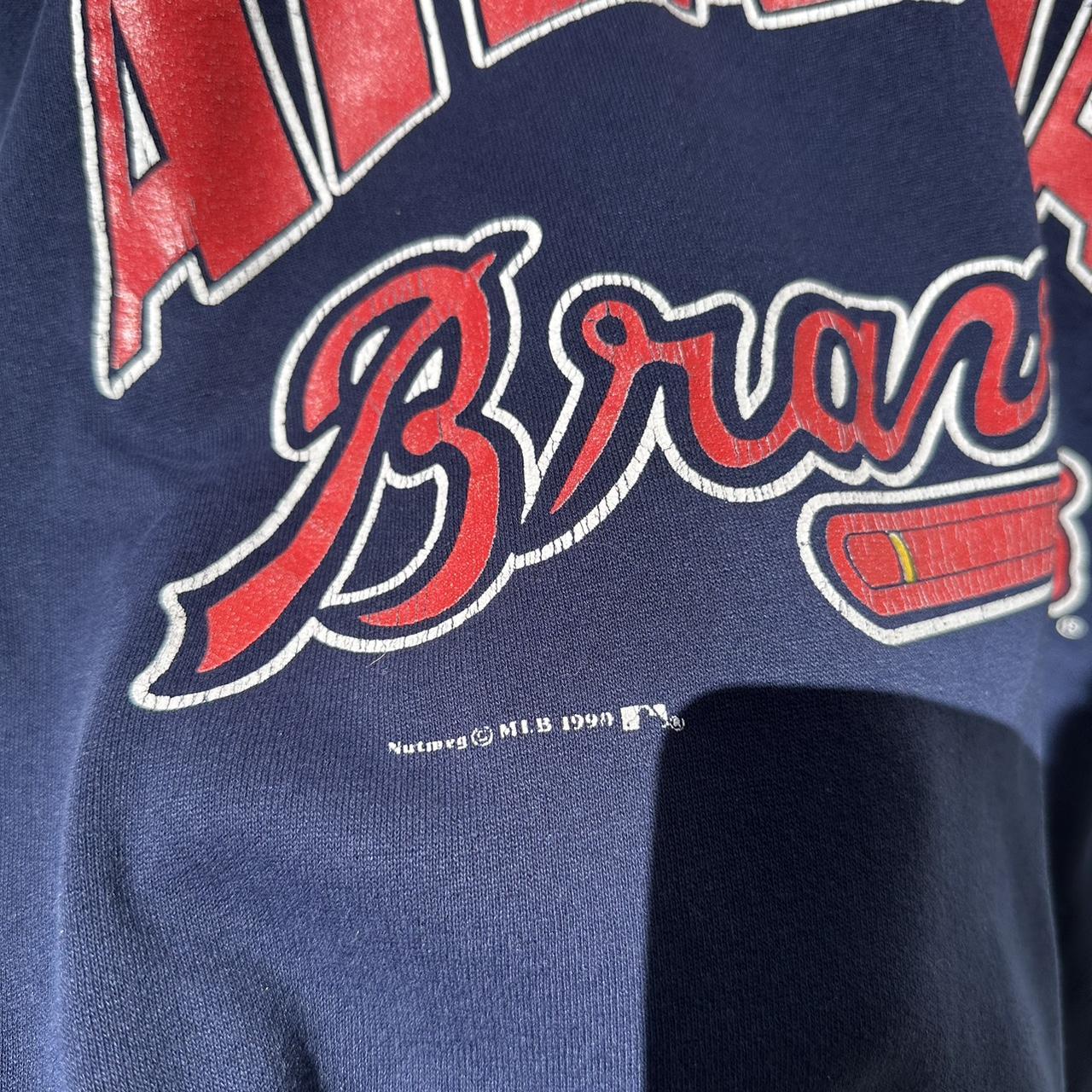 Vintage Atlanta Braves sweatshirt size L - Depop