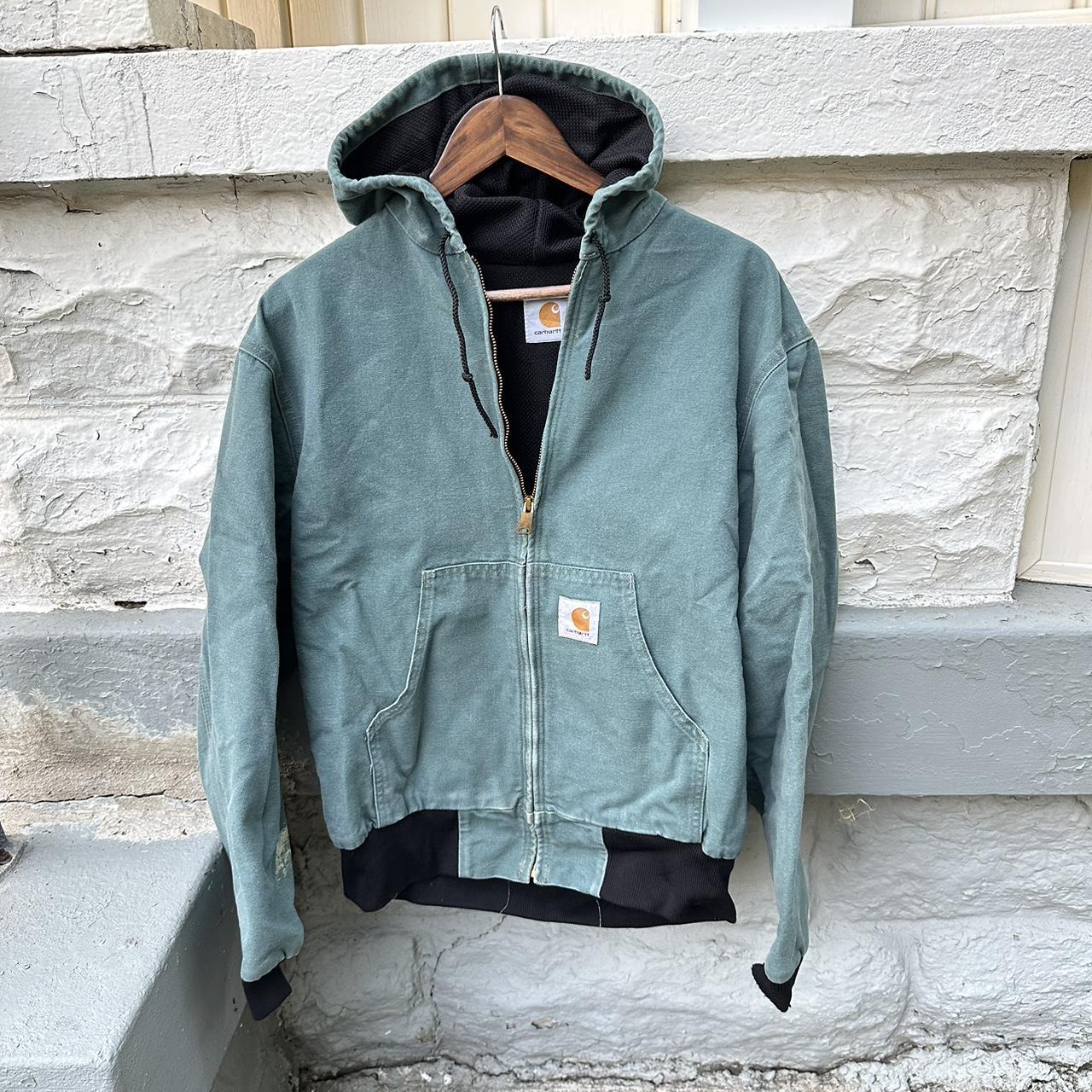 Vintage Carhartt Hooded Jacket Men S L Has Some Depop   P0 