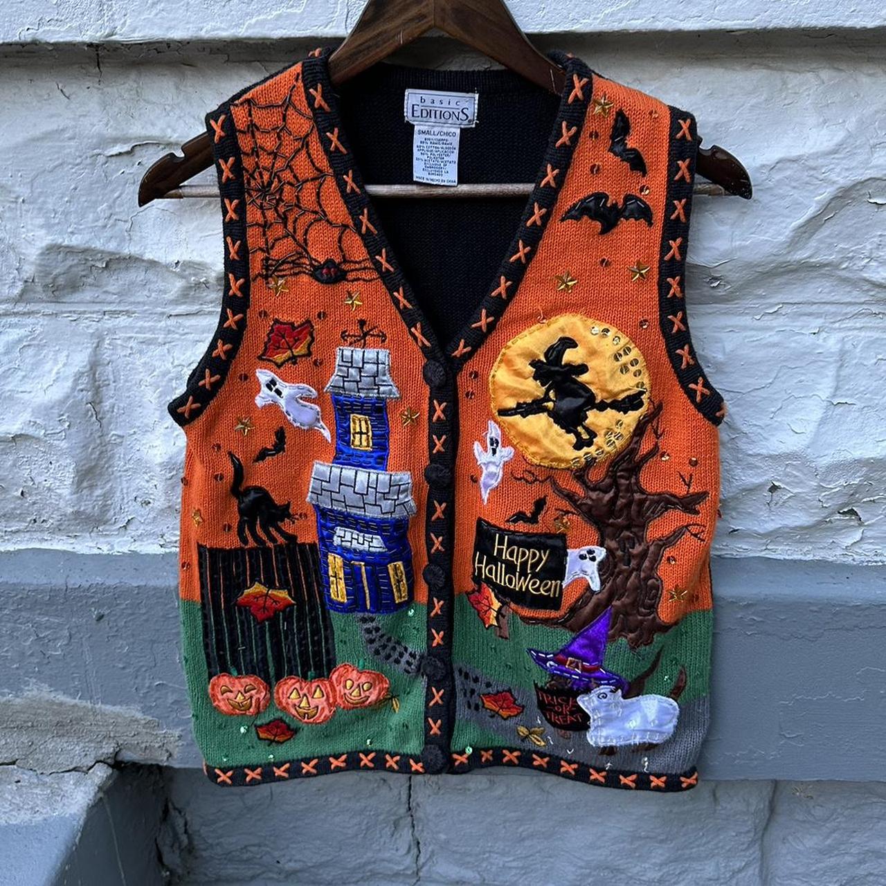 Vintage Halloween Ghost Vest Women’s S Depop