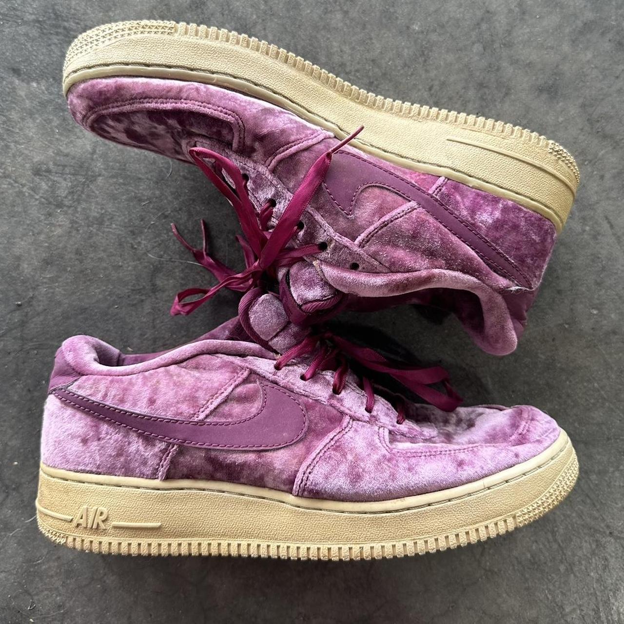 Nike Pink Velvet Air Force 1 Shoes Depop