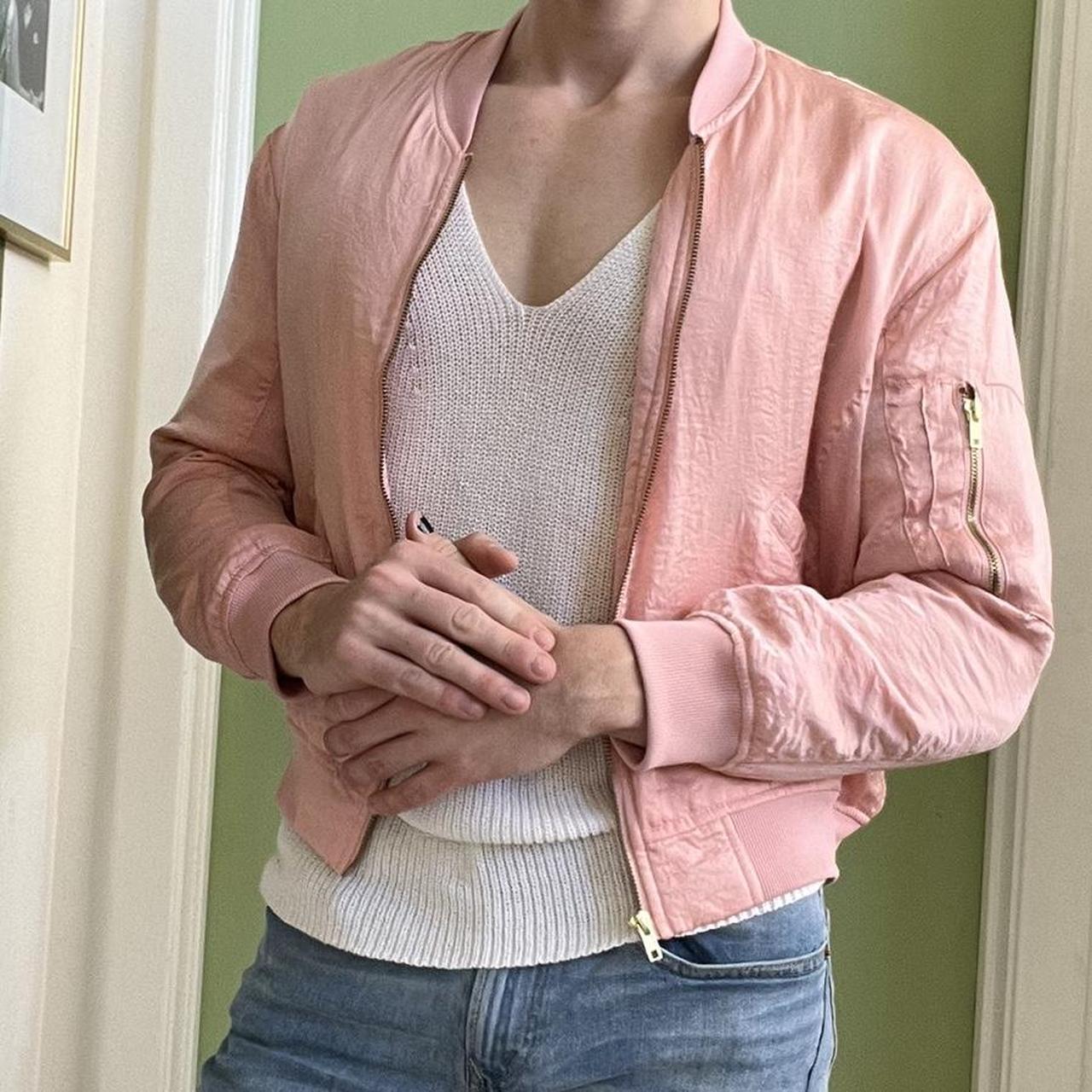 Light pink bomber outlet jacket mens