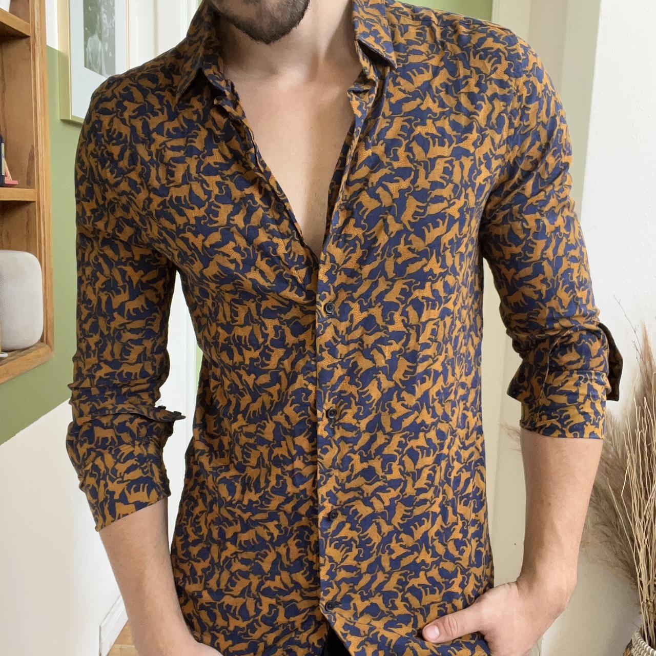 h&m leopard shirt mens