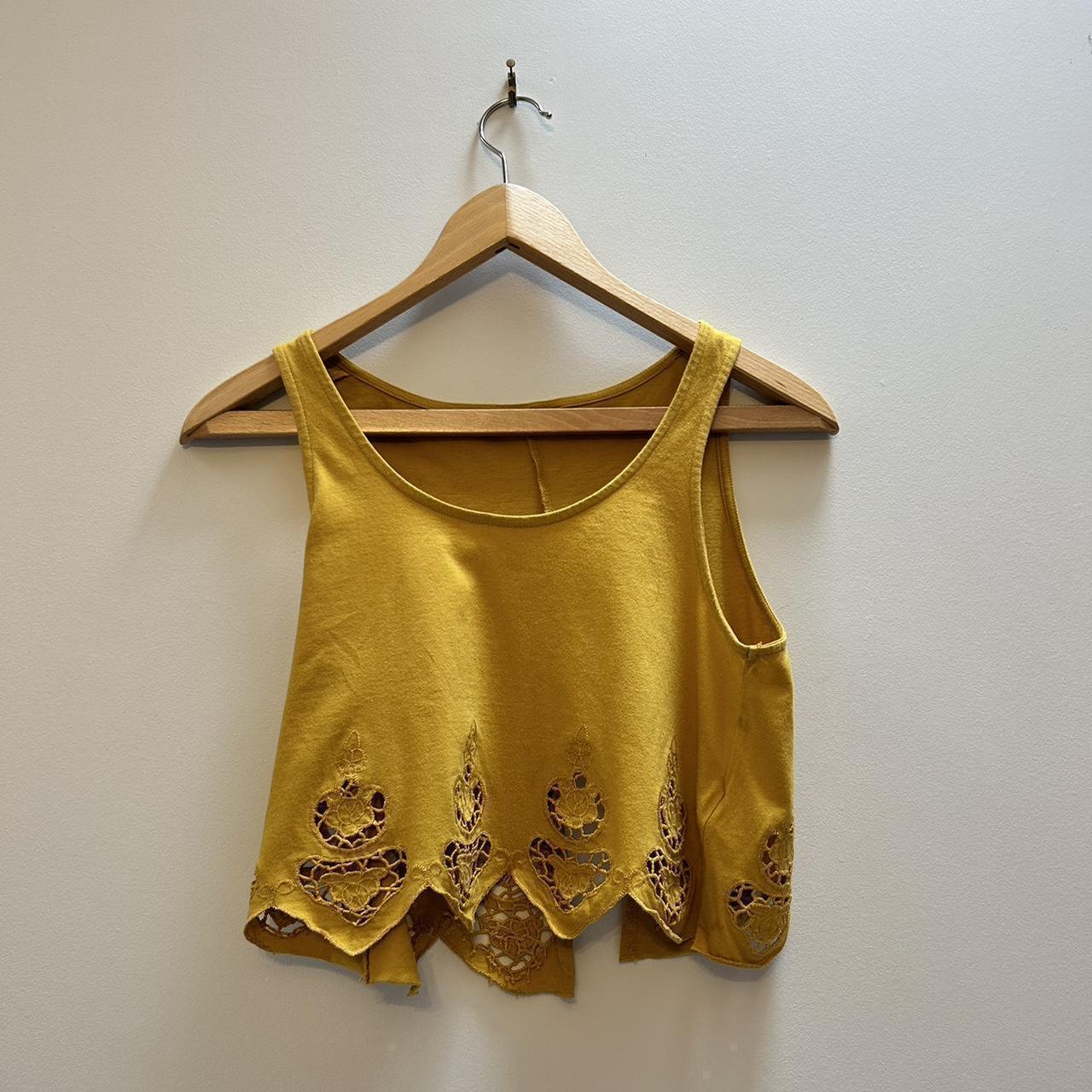 Topshop yellow hot sale crop top