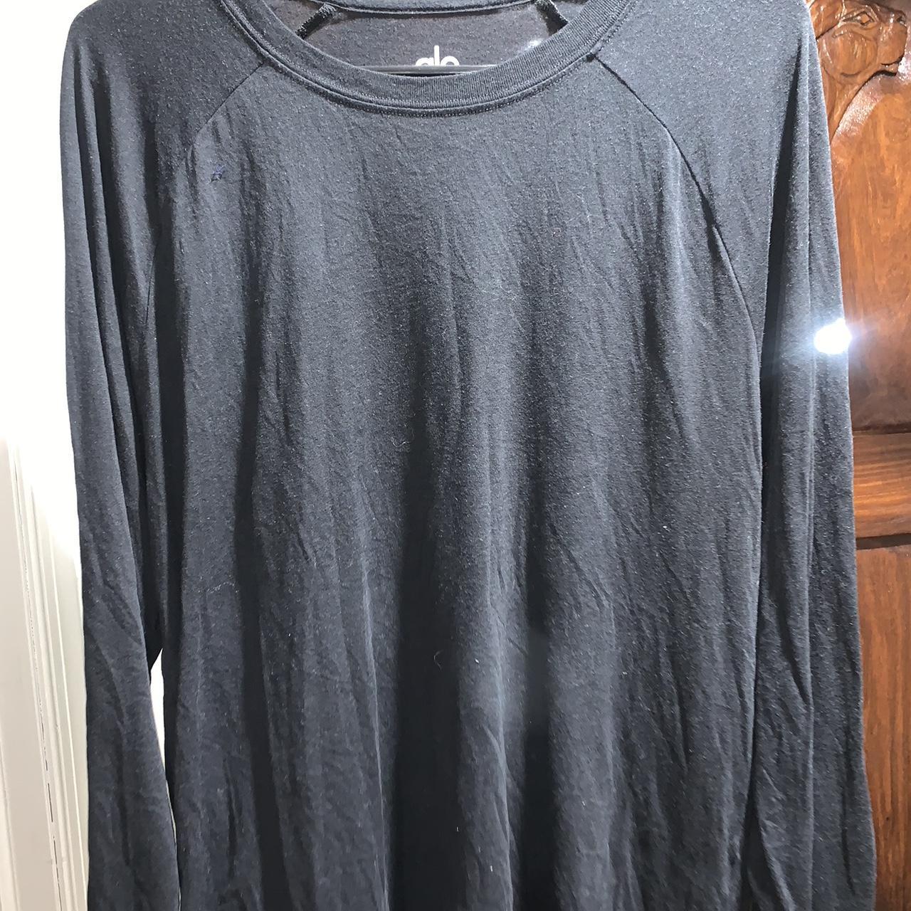 alo black long sleeve alo navy blue long... Depop