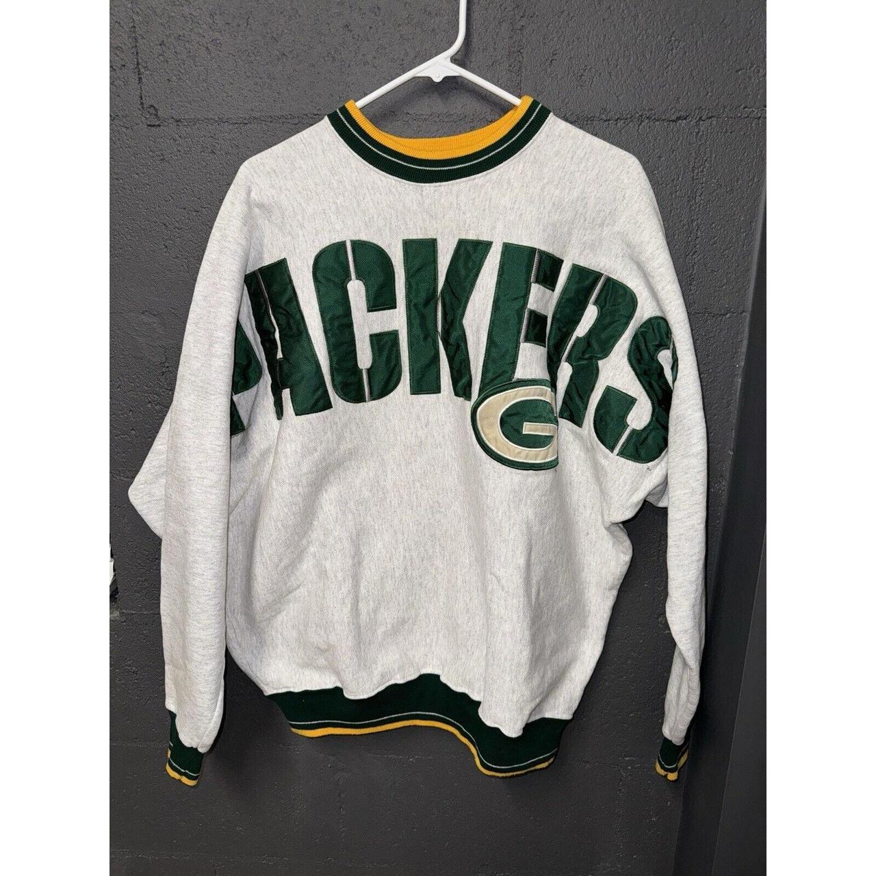 Vintage Green Bay Packers Spellout Sweatshirt Mens XL Grey sale Crewneck