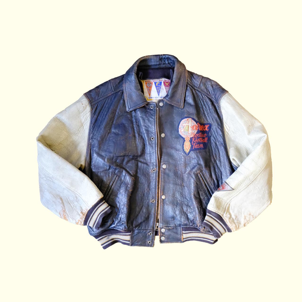 AVIREX　EMBROIDERY DENIM JAKET AVIREX 1st denim jacket embroidery back logo | eBay