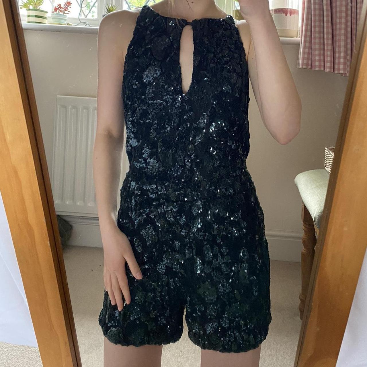 Miss Selfridge beaded sequinned playsuit