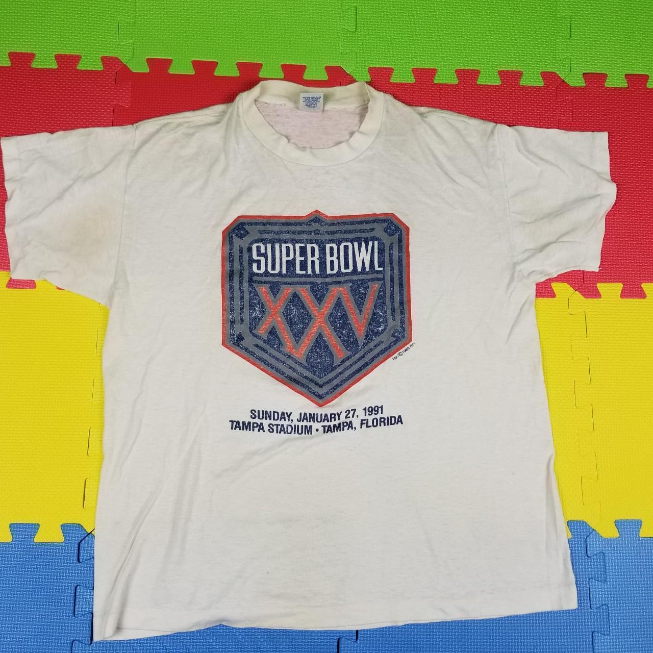 Vintage New York Giants Football 1991 Super Bowl T - Depop