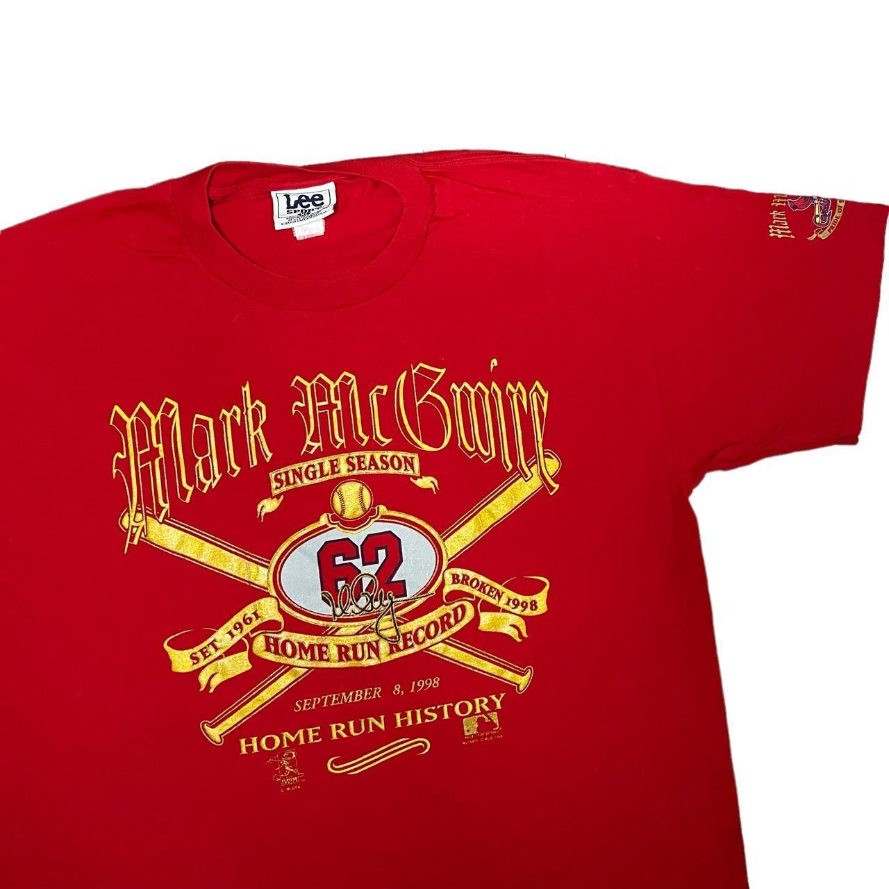 Vintage 1998 Mark Mcgwire Home Run Tour T-Shirt in - Depop