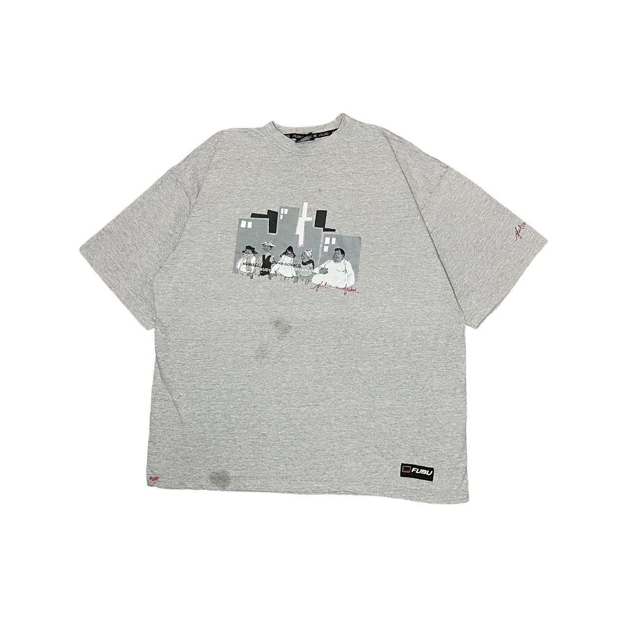 FUBU Men's Grey T-shirt | Depop