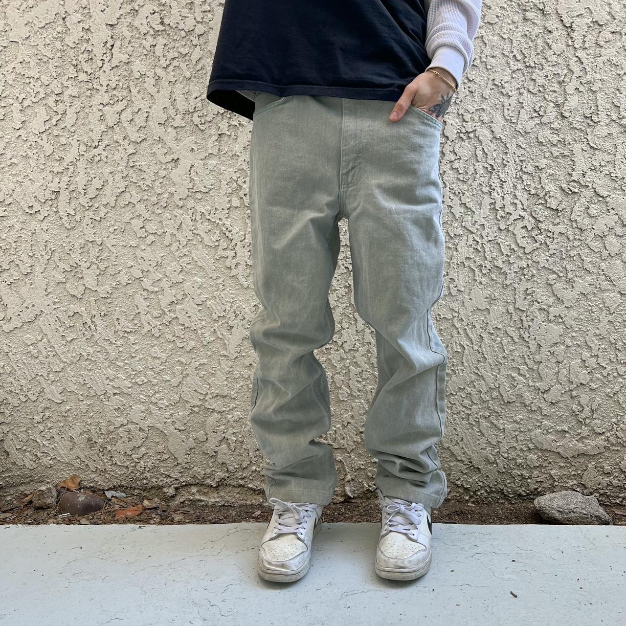 American Vintage Men's Grey Jeans Depop