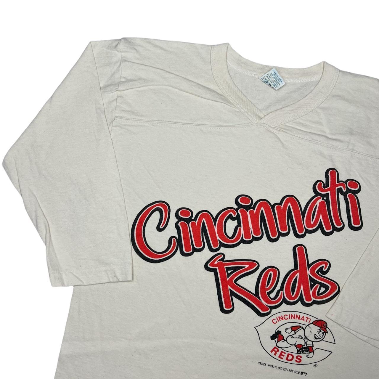 Vintage 1988 Cincinnati Reds baseball tee Size small - Depop