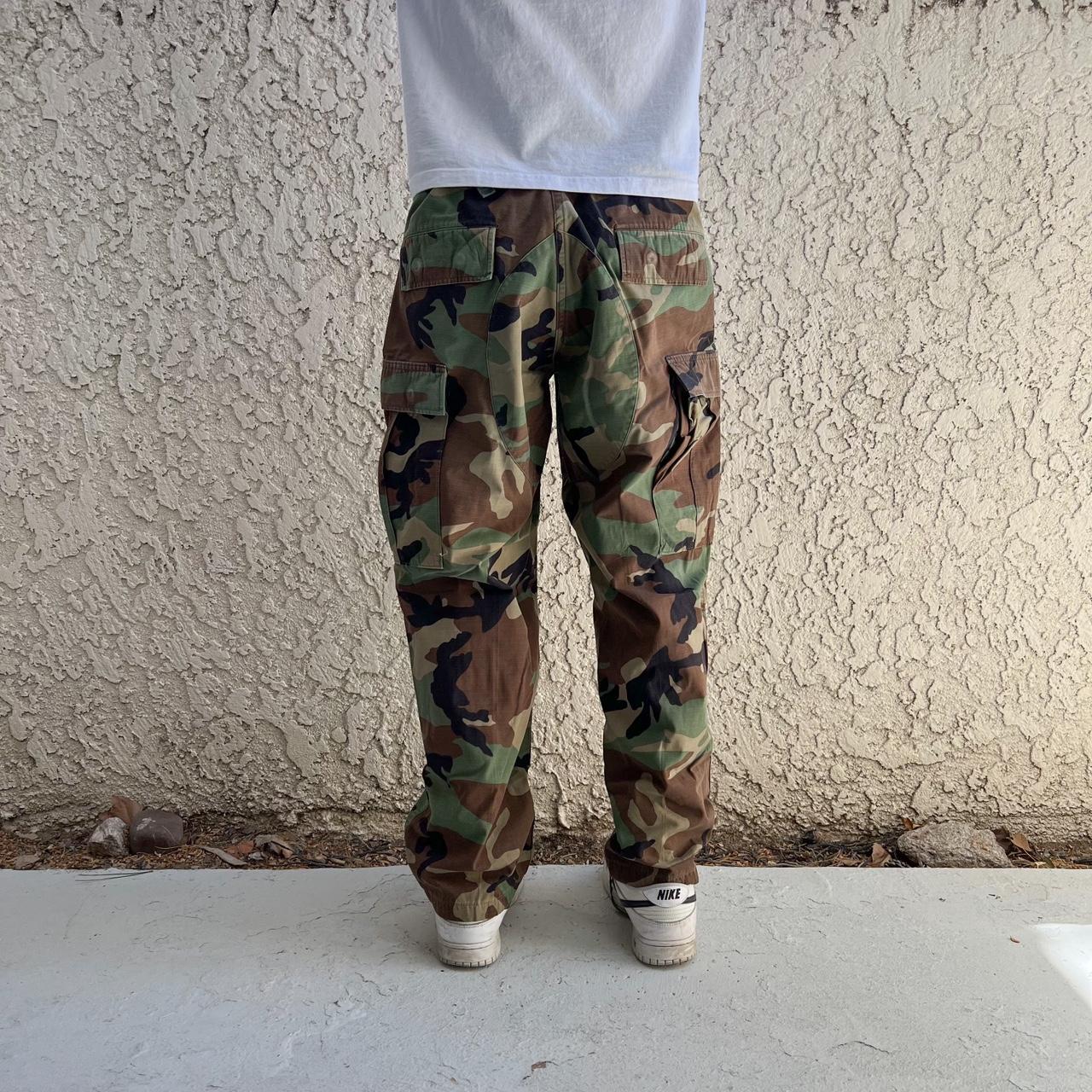 American Vintage Men's Green and Brown Trousers | Depop