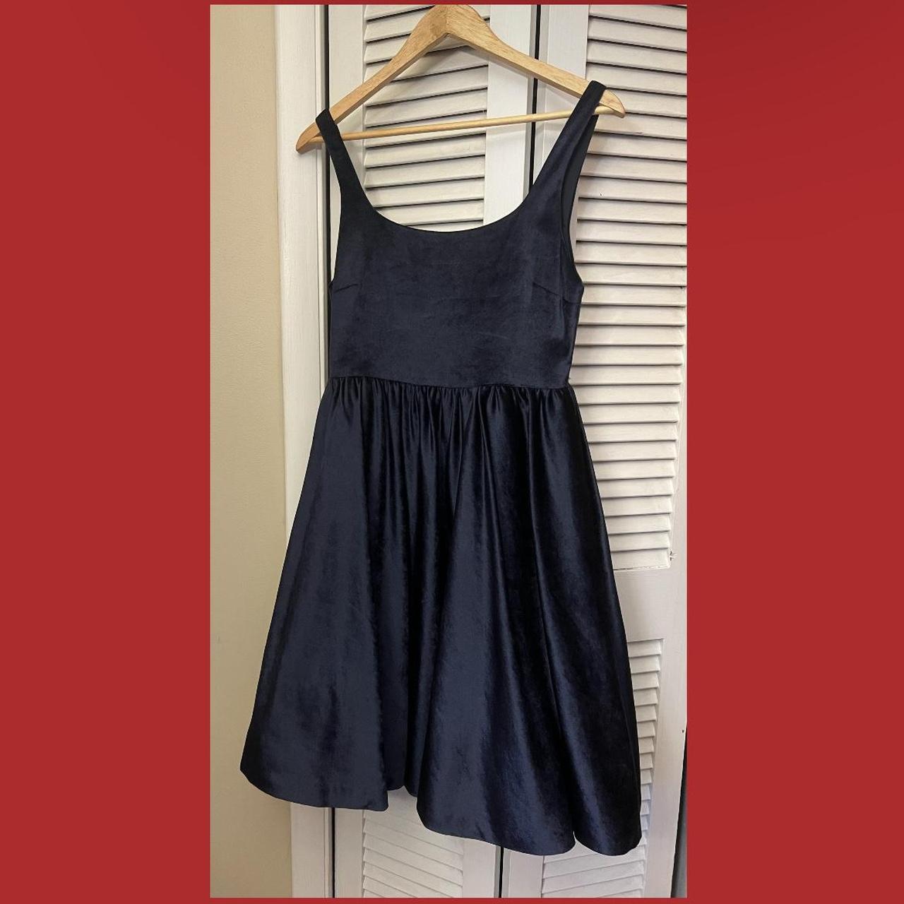 Alice and olivia blue velvet cheap dress