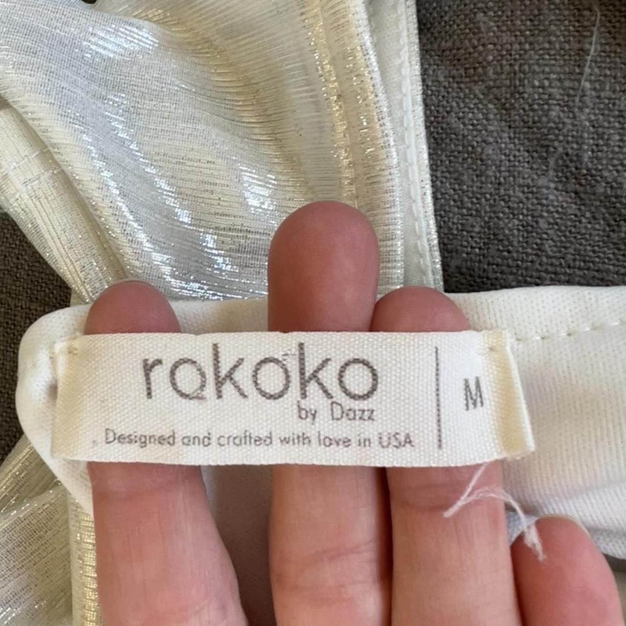 Rokoko Women's White and Silver Dress (5)