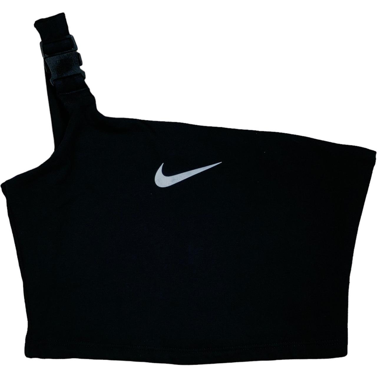 Nike one shoulder online buckle top