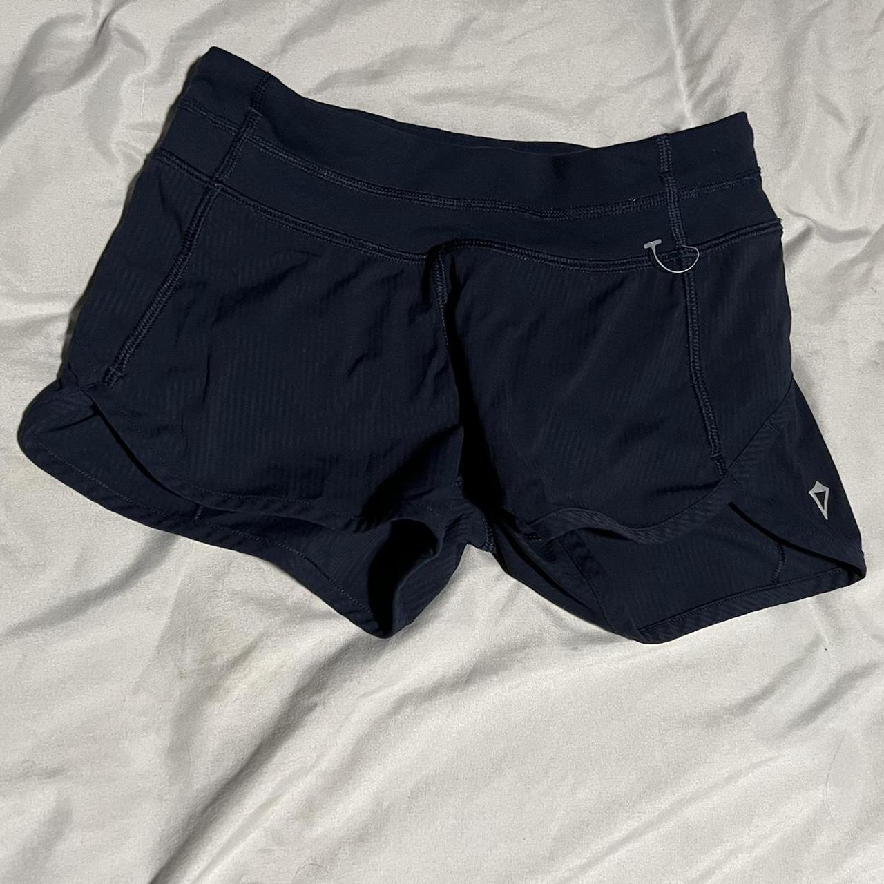 Ivivva black shorts heathered blue waistband offers