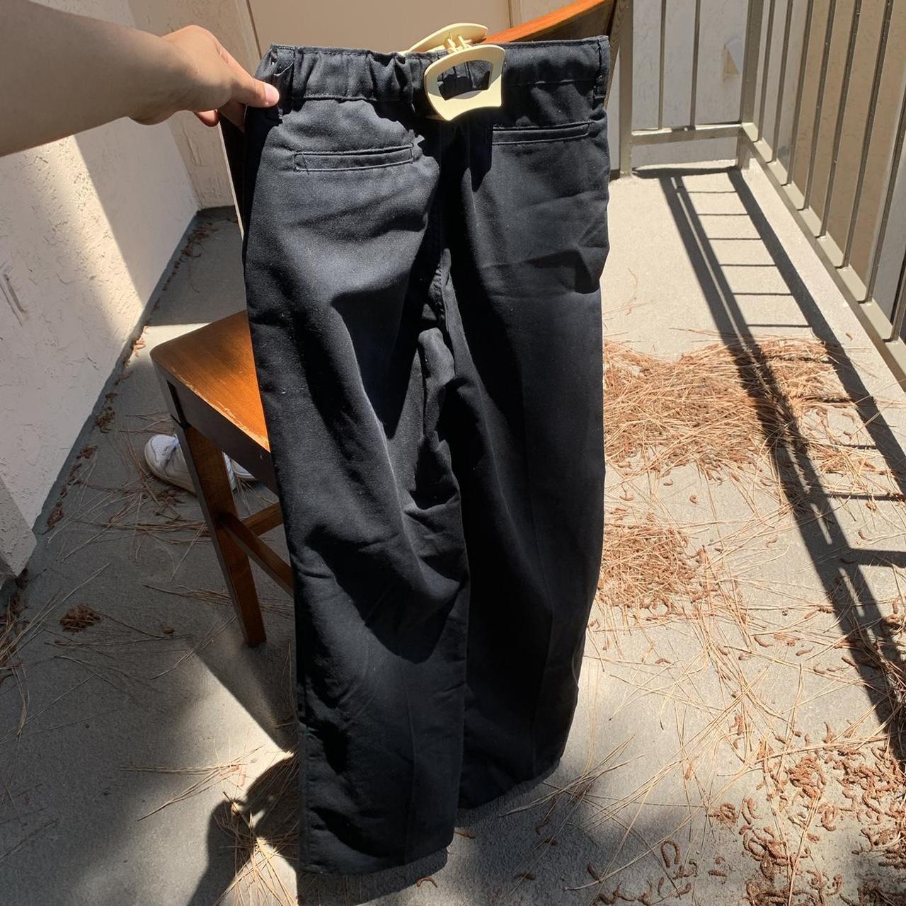 Black Dickies pants. Midrise, boys size 18 but could... - Depop
