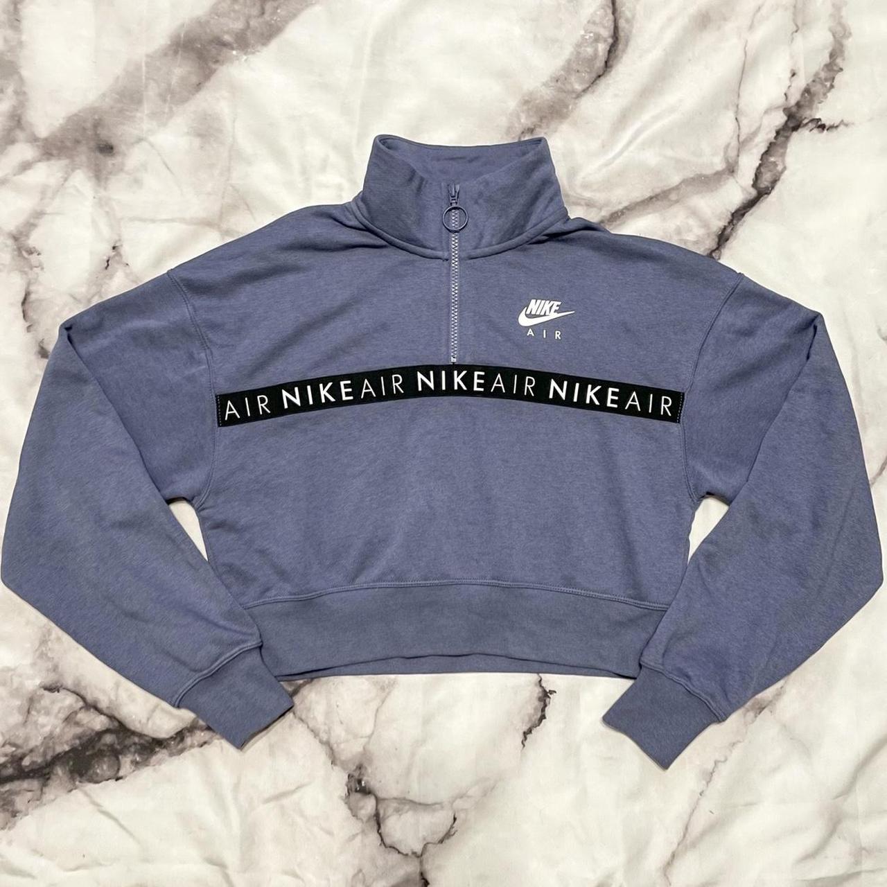 nike women's air half zip crop pullover