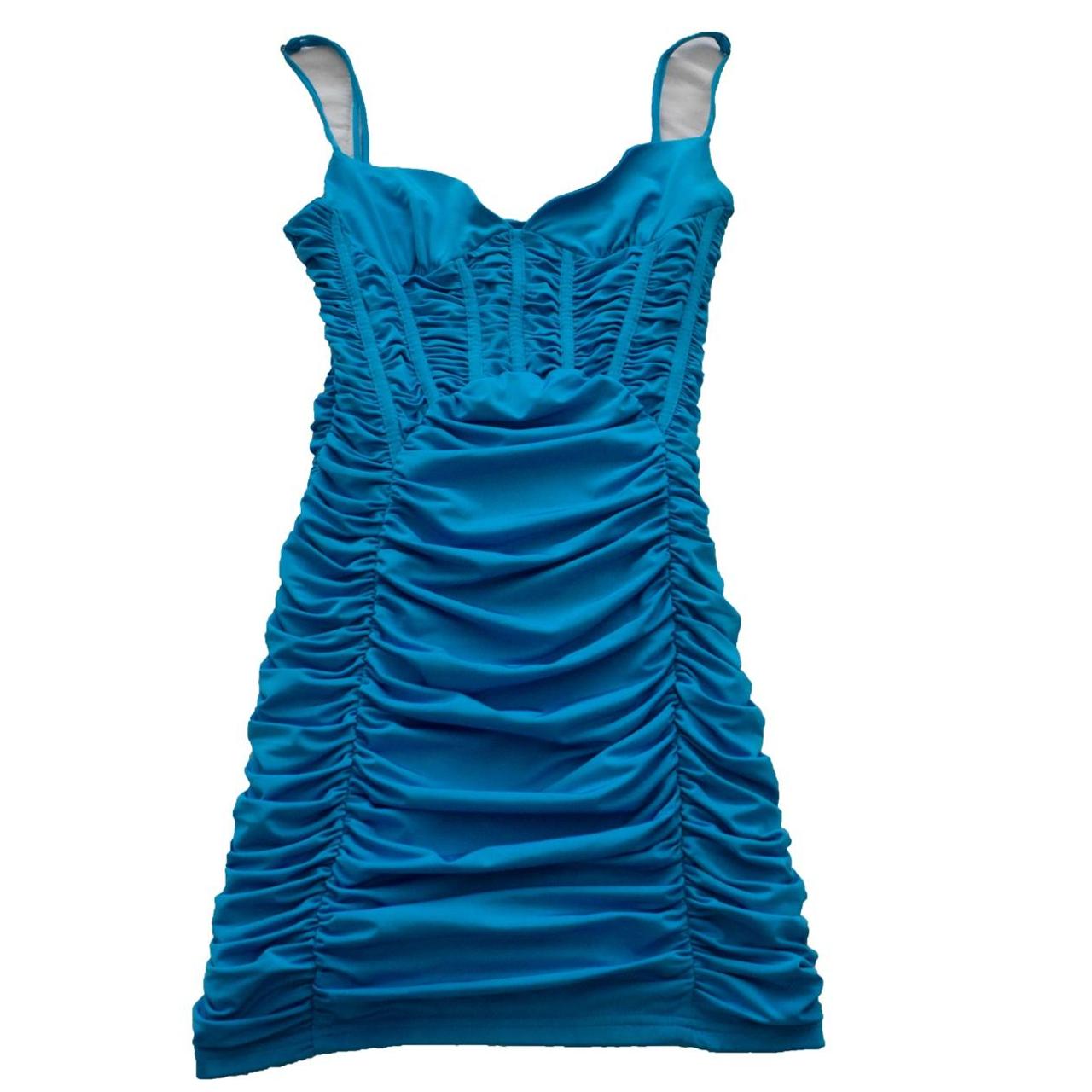 Zara Women's Blue Dress Depop