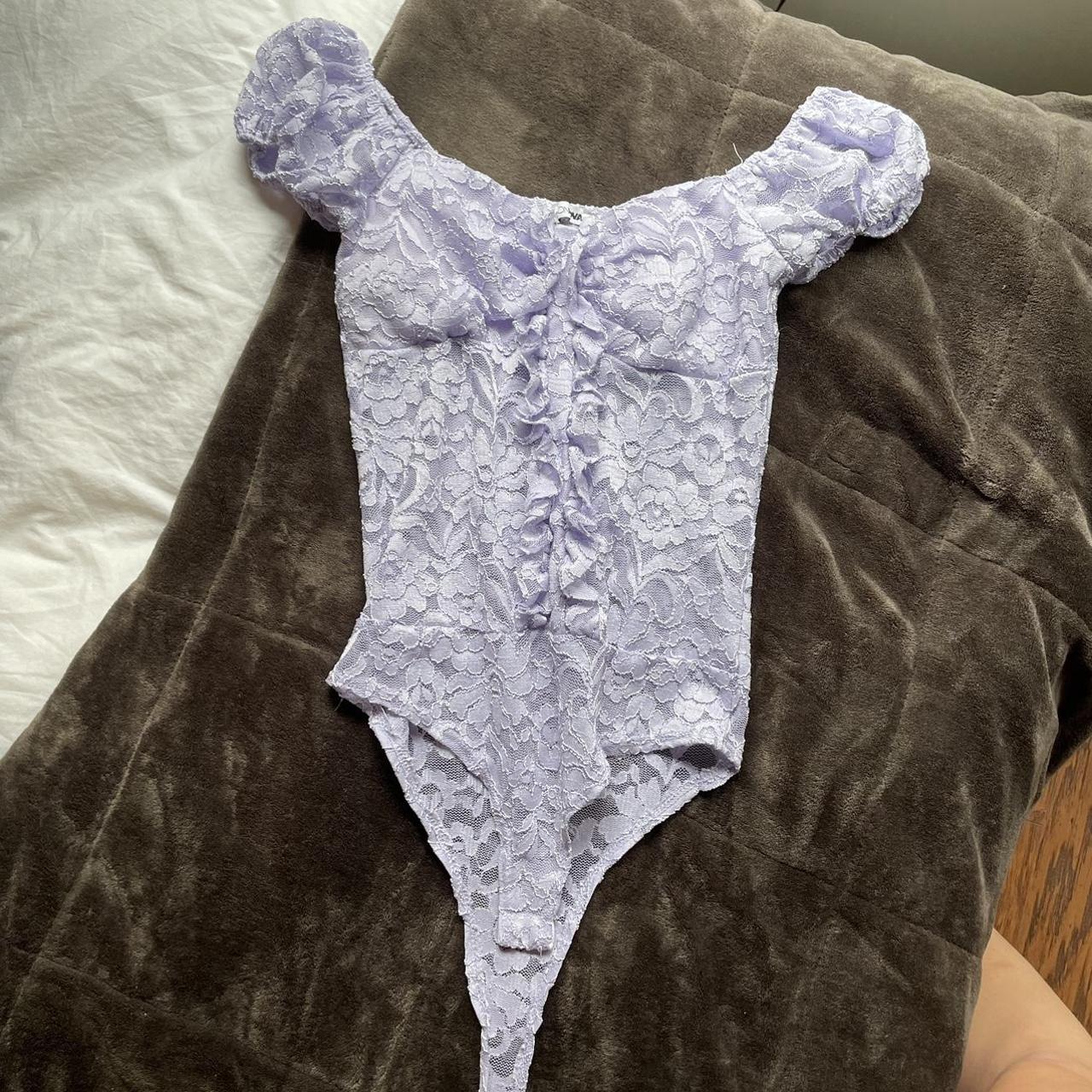 Fashion Nova Women's Purple Bodysuit Depop