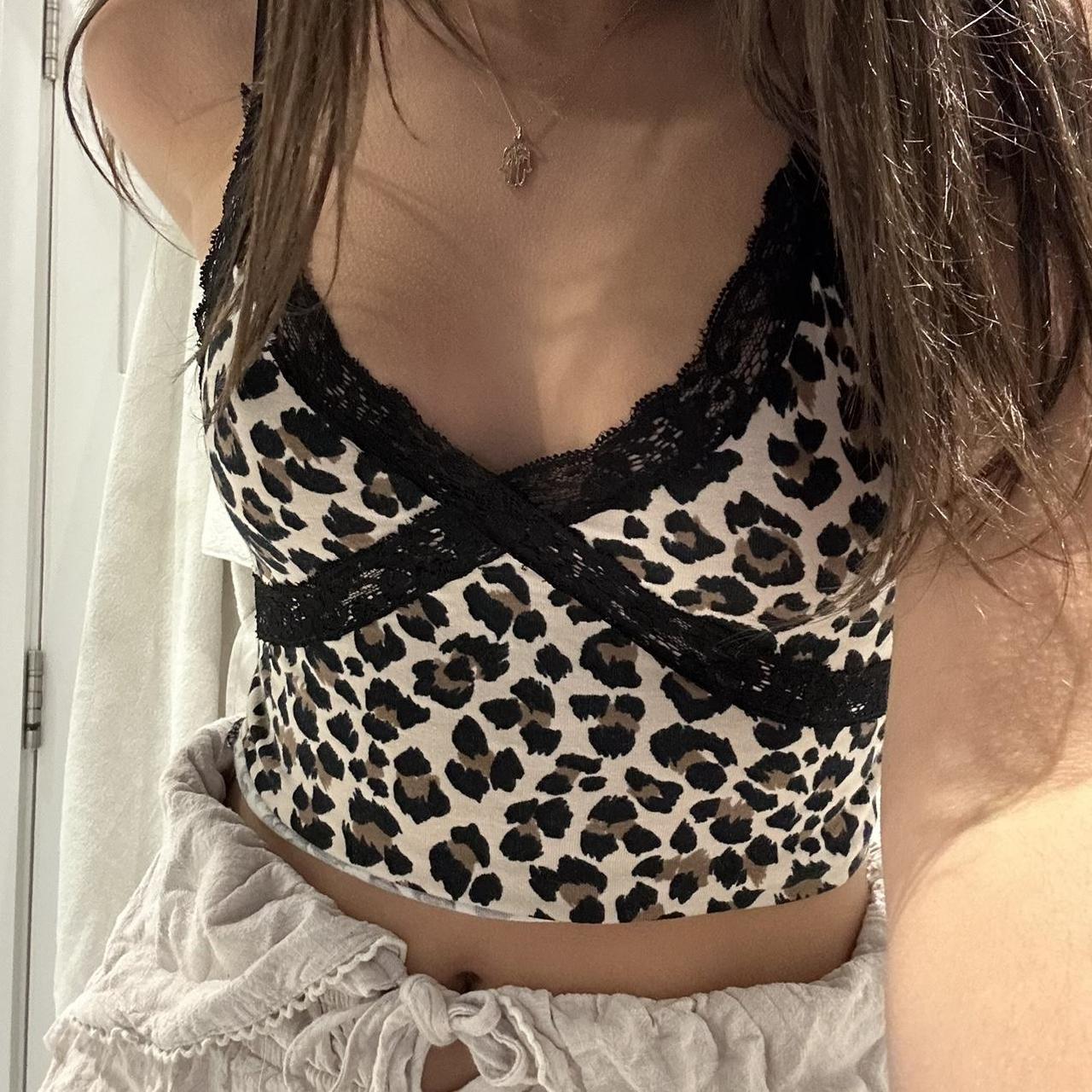 Selling pretty cheetah print crop top from