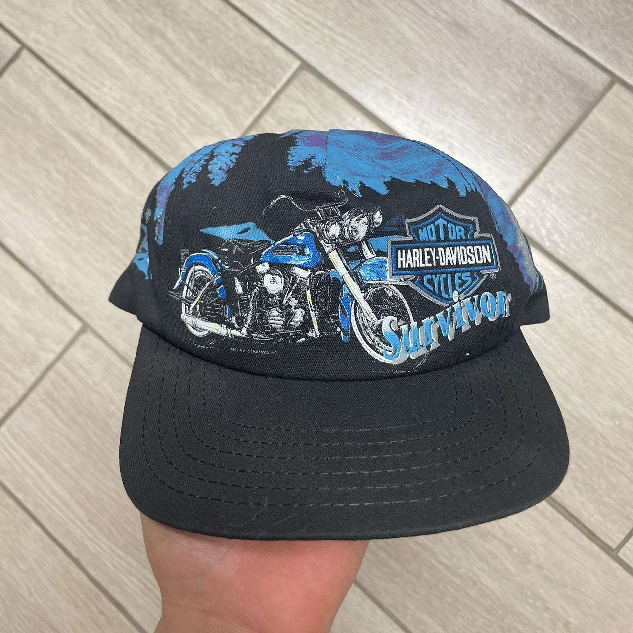 Harley Davidson Men's Black and Blue Hat