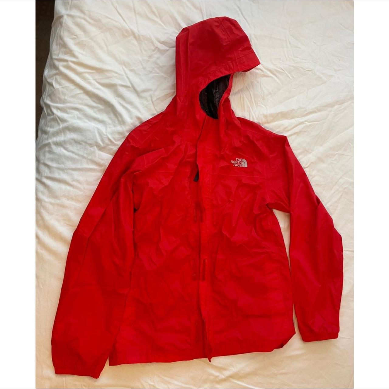 North face deals red raincoat