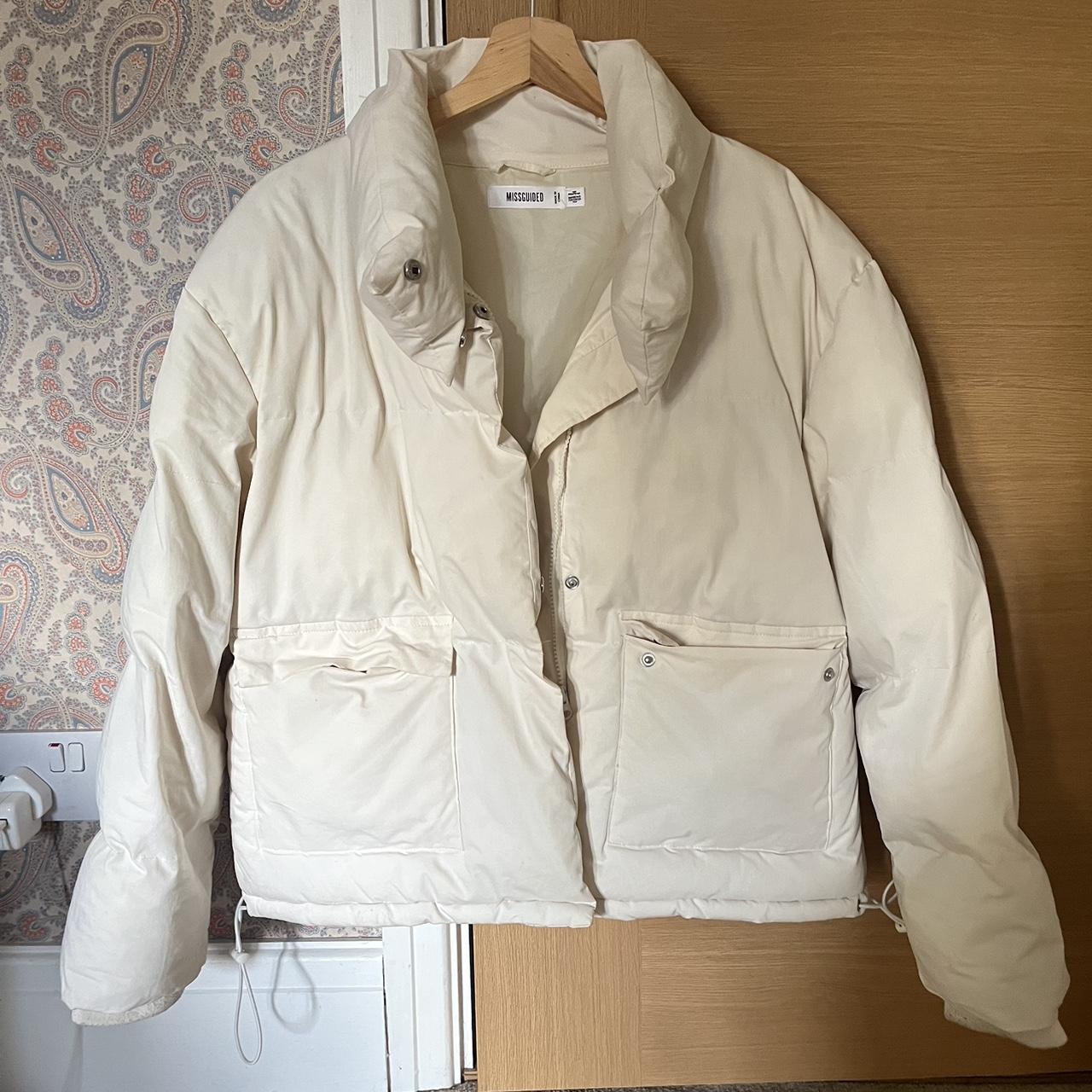 Missguided white puffer jacket size 8. Good