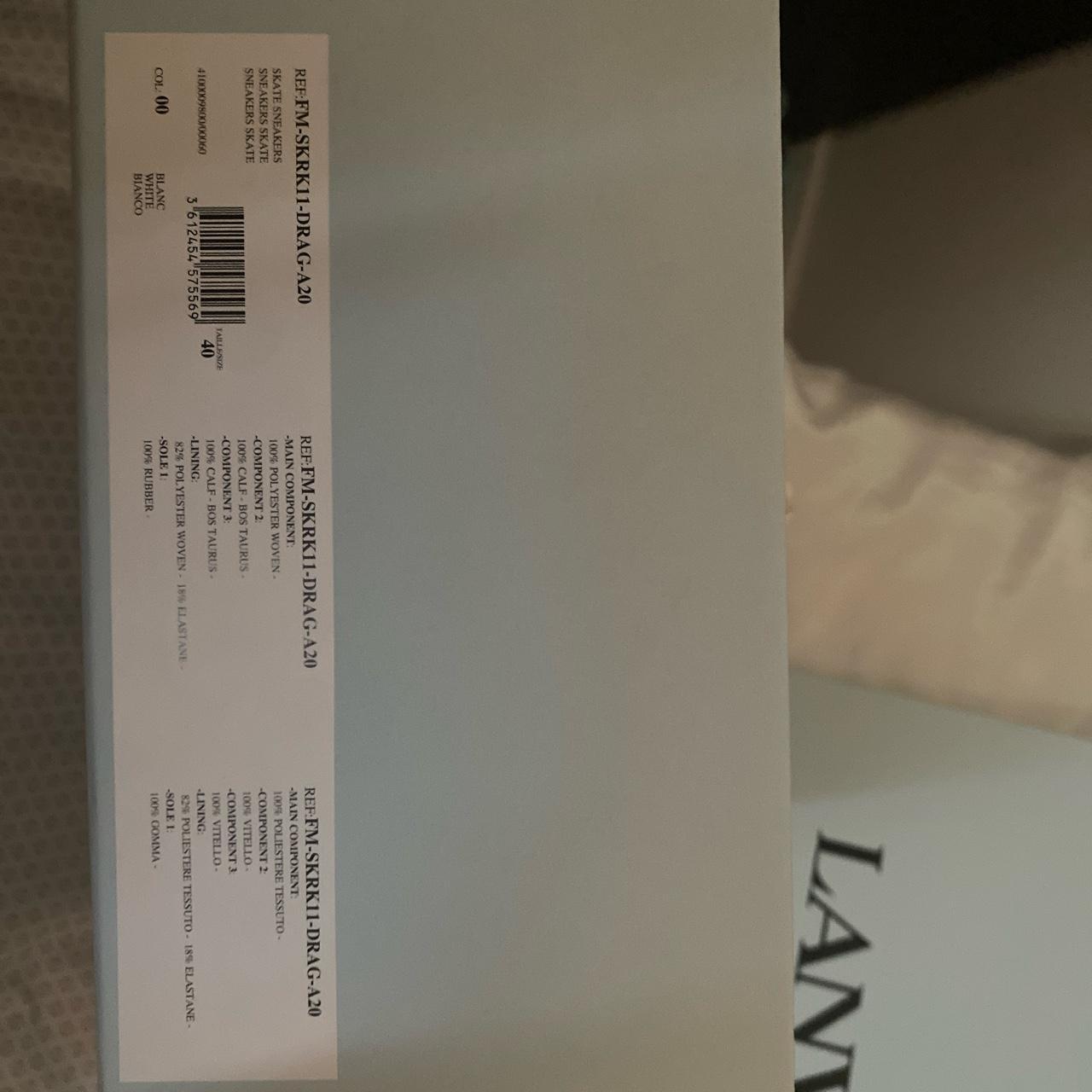 Lanvin Curb Sneakers White size 40/US 7 like new... - Depop