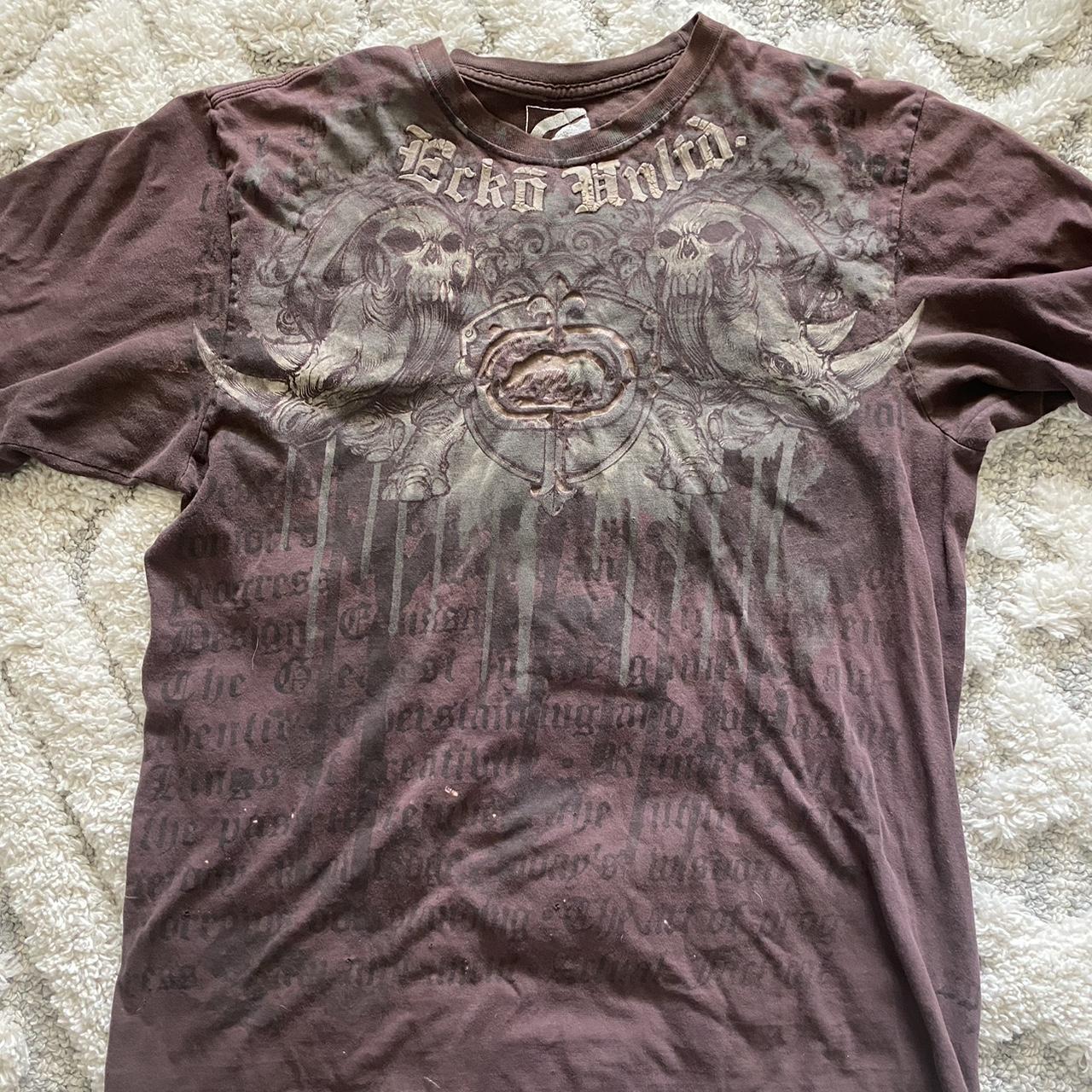 The sickest brown ecko unlimited printed tee Has a... - Depop