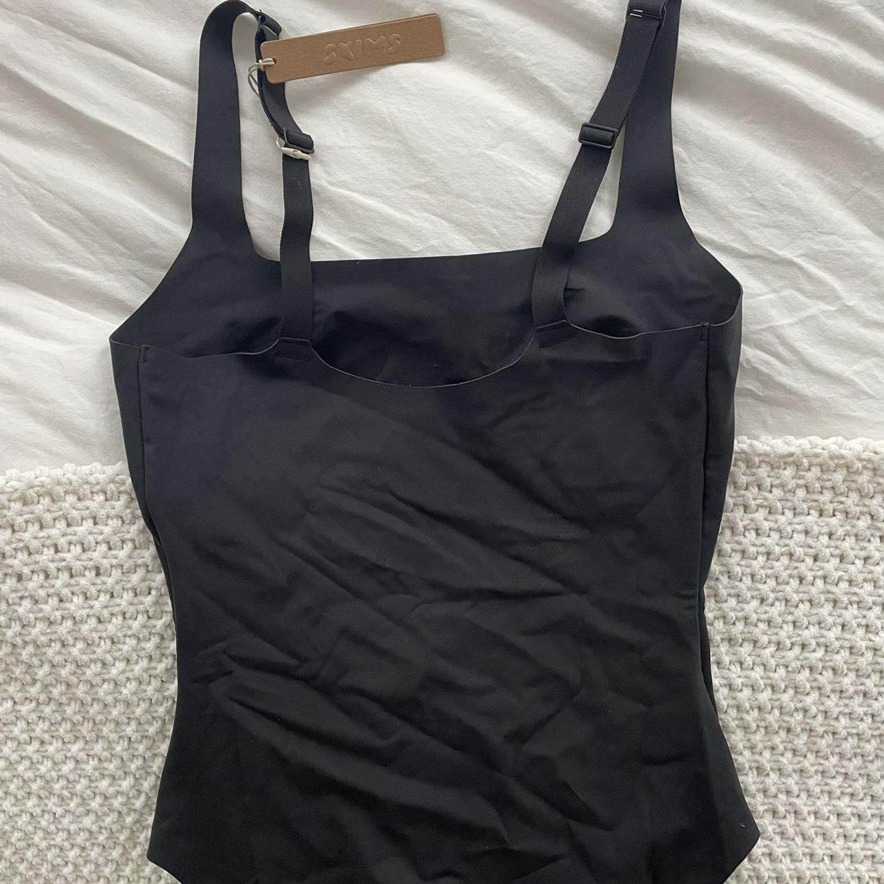 Skims Naked Scoop Brief Bodysuit Onyx size Small New... - Depop