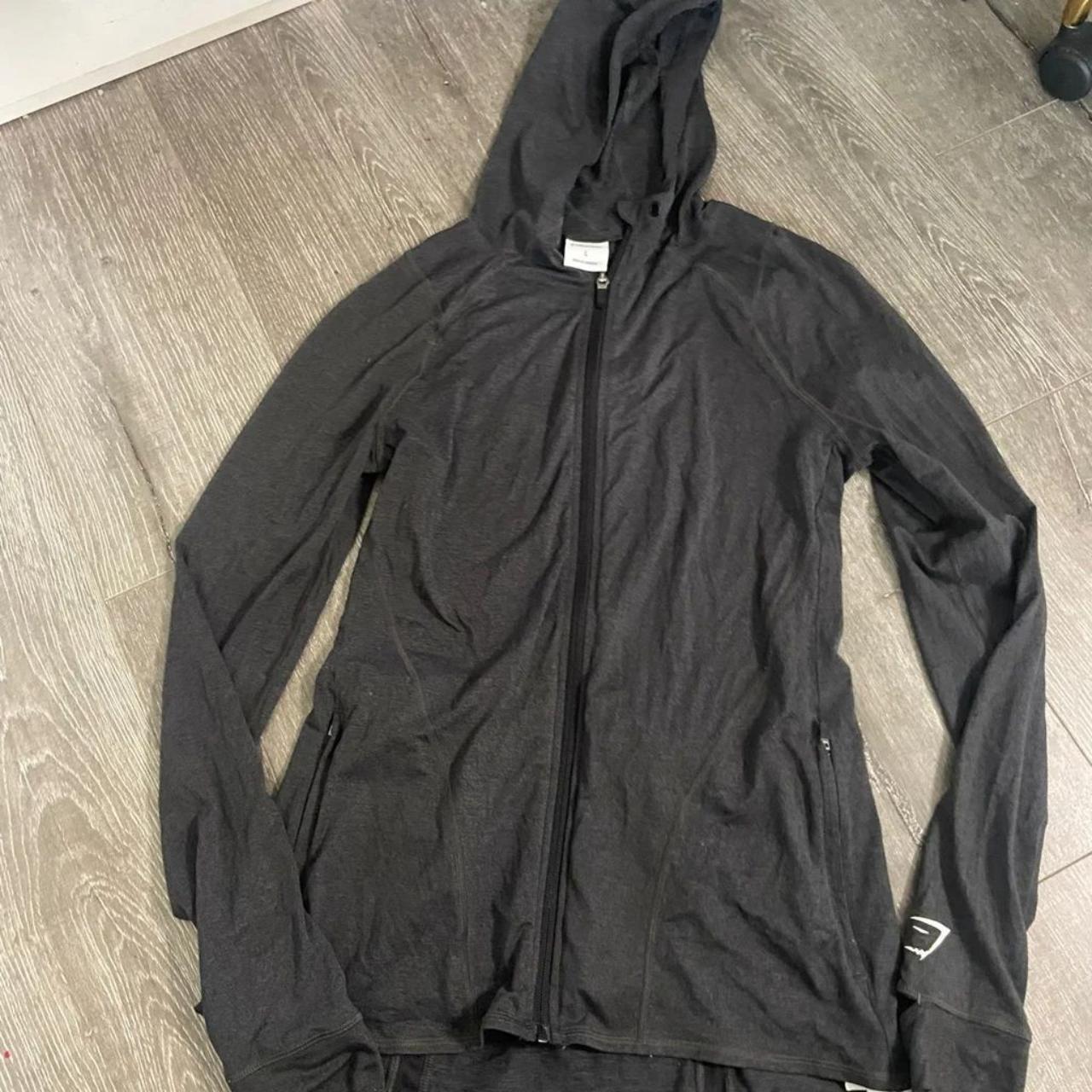 Gymshark Women's Black Hoodie | Depop