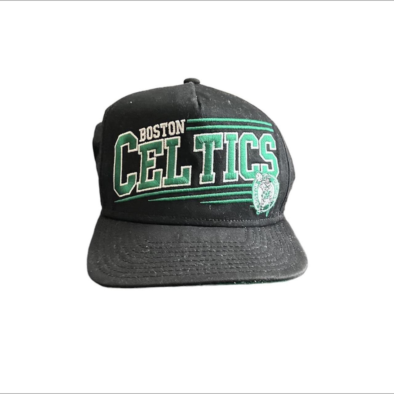 Celtics Vintage Trucker Hat - Depop