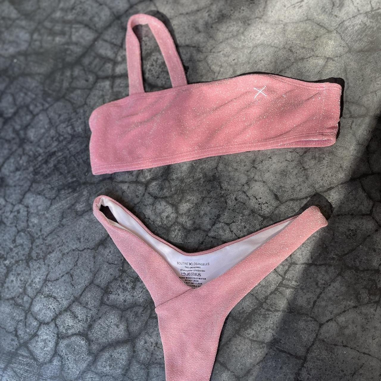 BoutineLA sparkle pink bikini - Depop