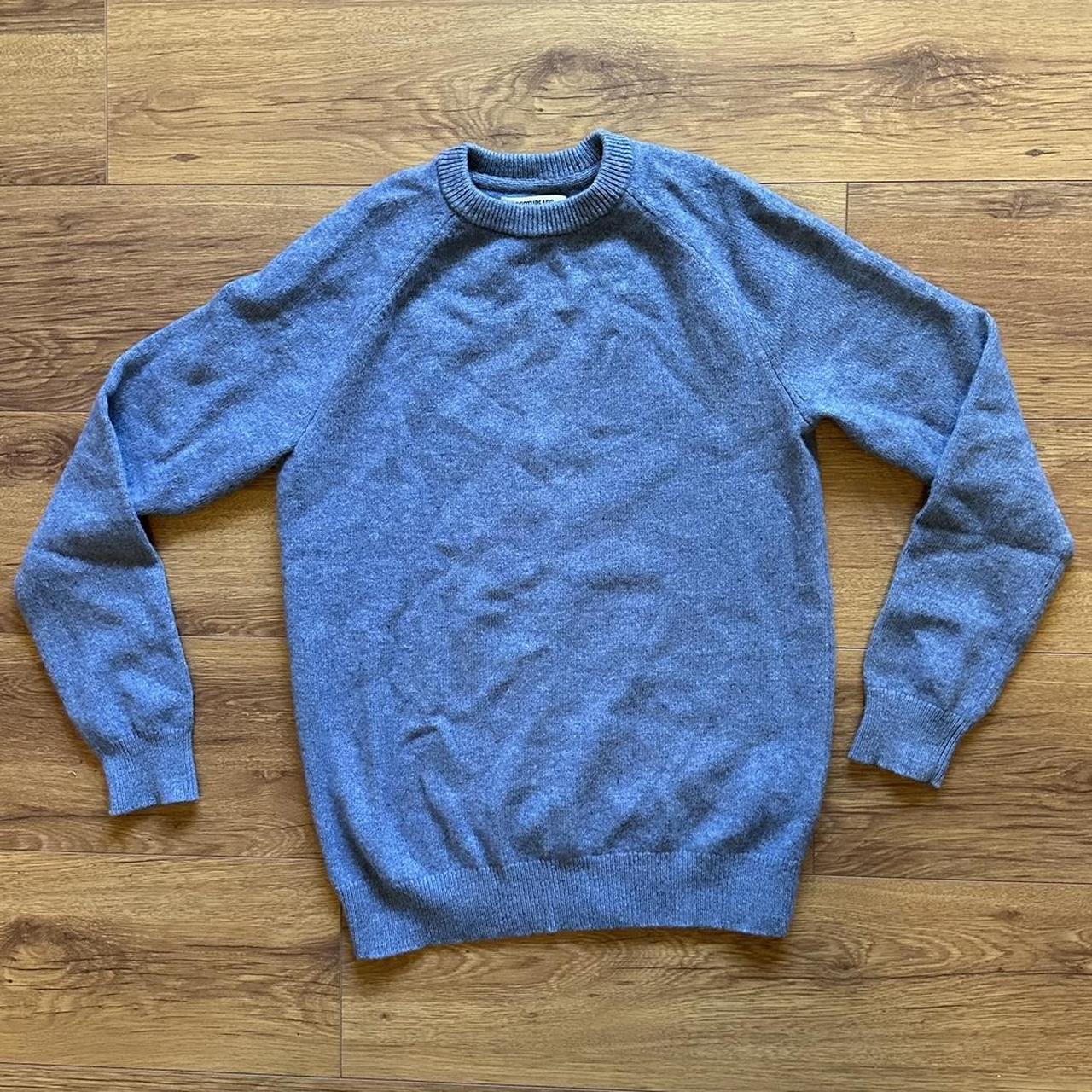 Men’s classic blue wool sweater. Size medium, could... Depop