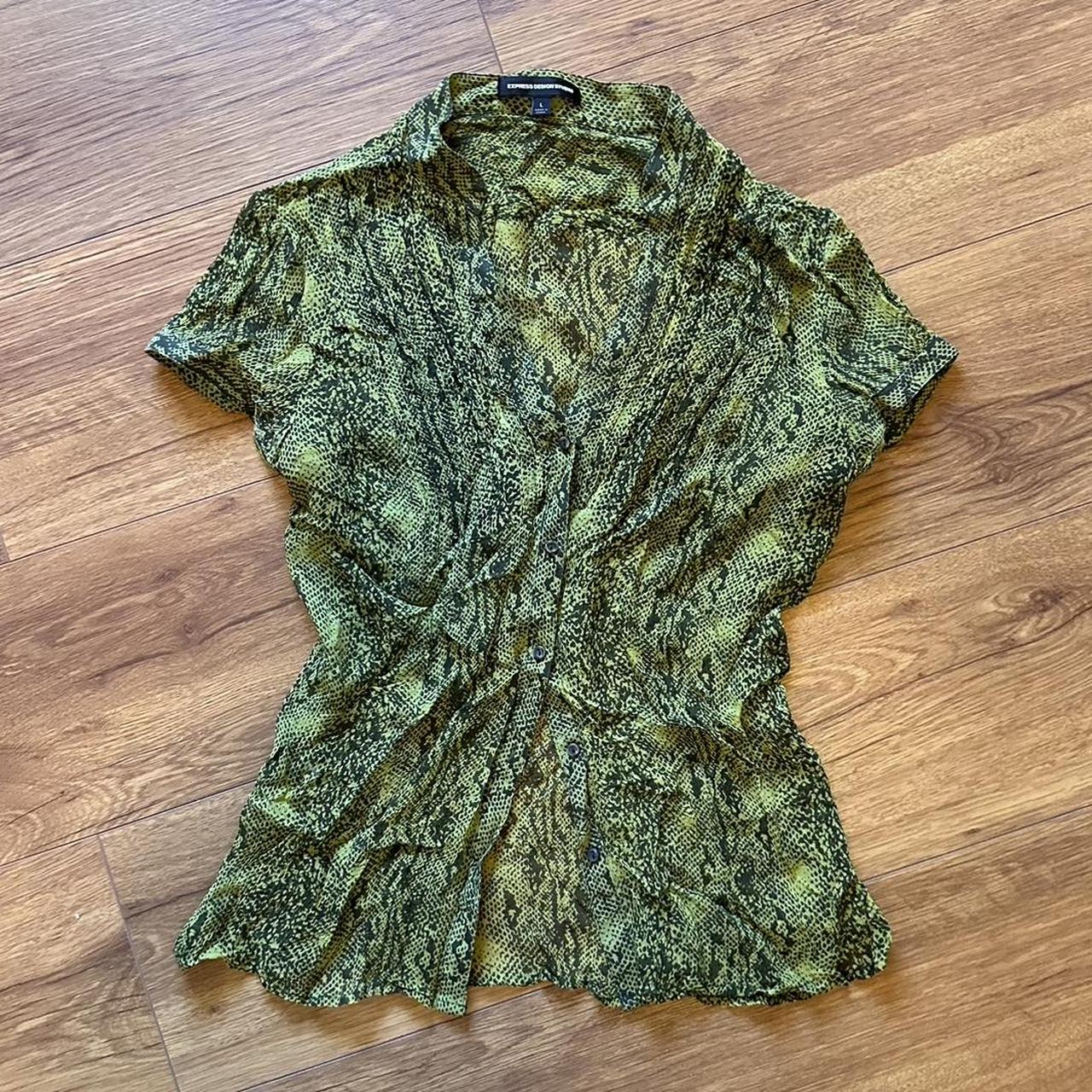 Express snake print blouse deals