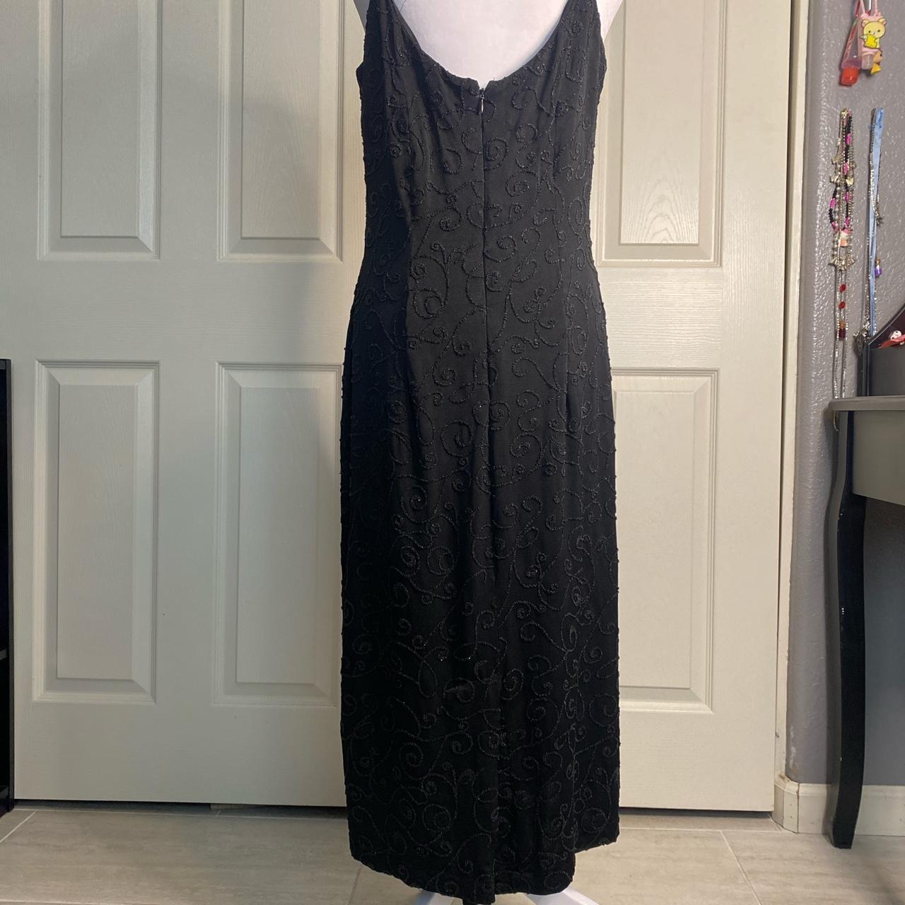 Black Long Gothic Dress With Design This Dress Is - Depop