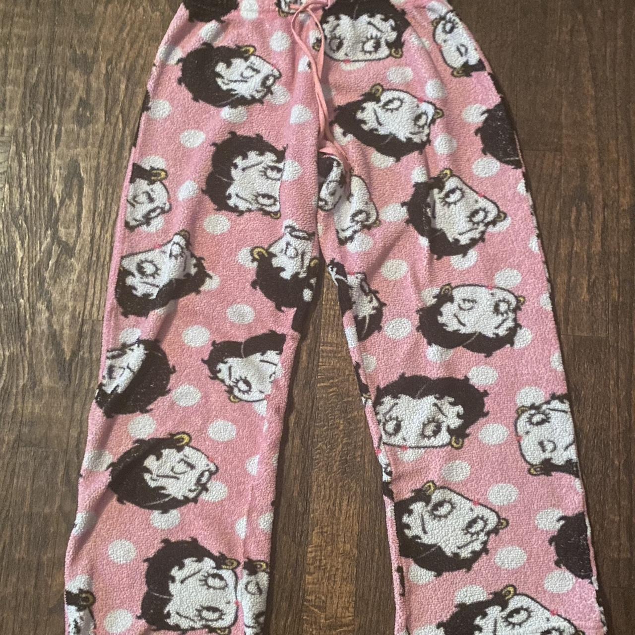 betty boop pink flare pajamas bottoms best fits 5,3... - Depop