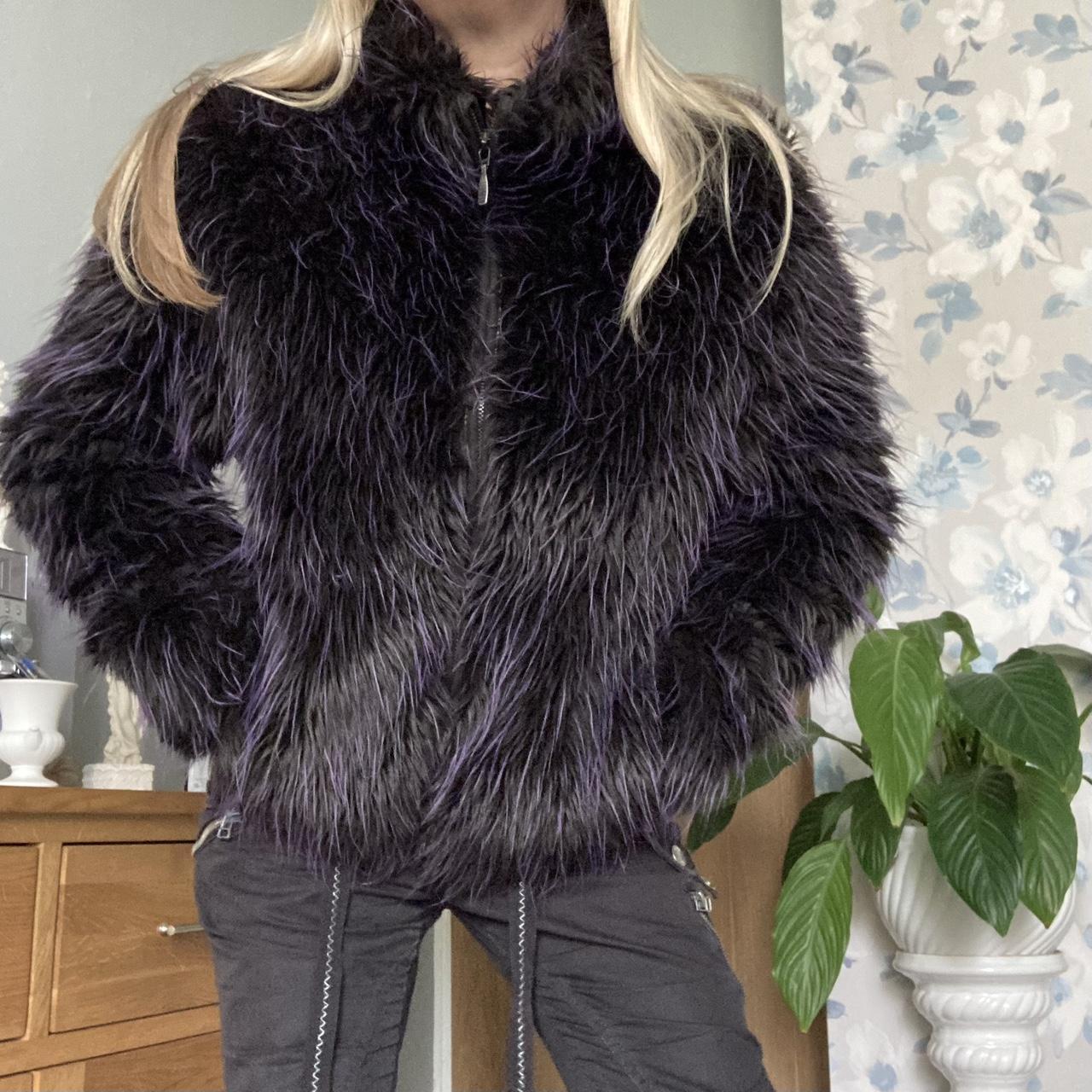 Shaggy Fur Bomber Shaggy Bomber Jacket Vintage Y2K Faux Fur, Yeti