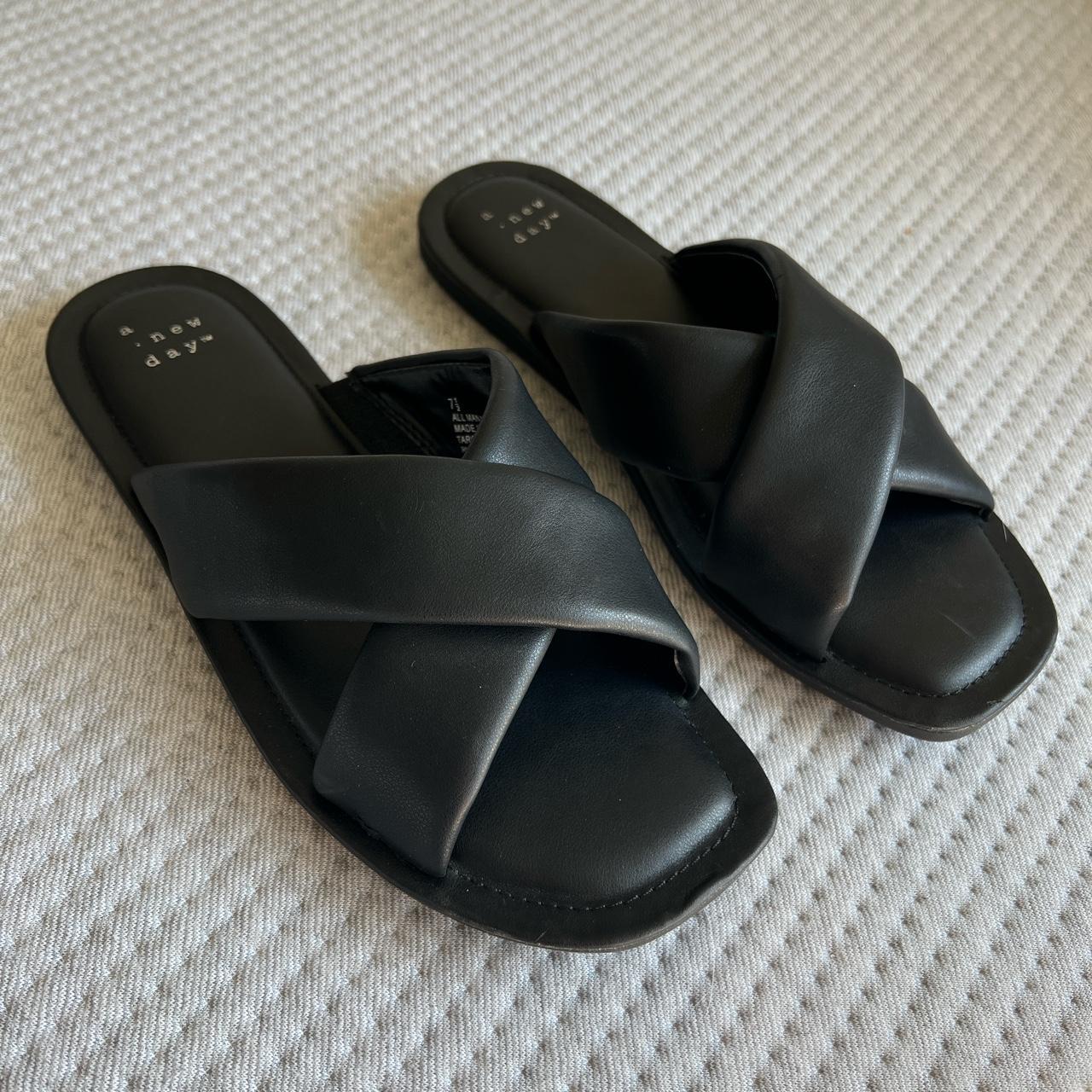 A New Day Women's Black Sandals | Depop