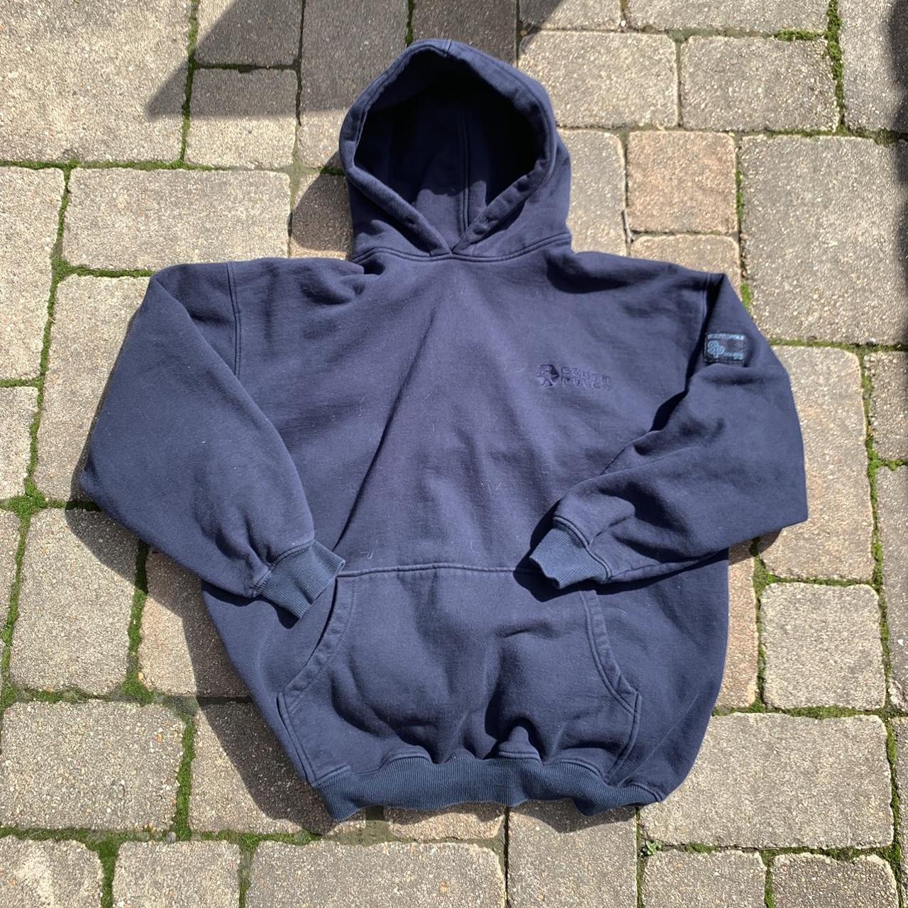 Men's Navy and Blue Hoodie | Depop