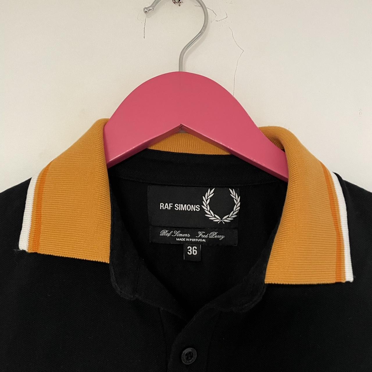 Black Raf Simons x Fred Perry polo shirt Size - 36 - Depop