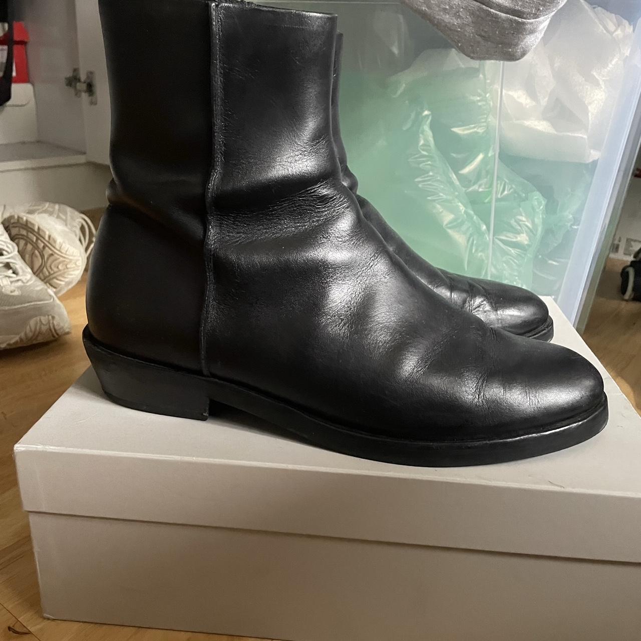 Leather Heeled boots COS Zip fastening Great... - Depop