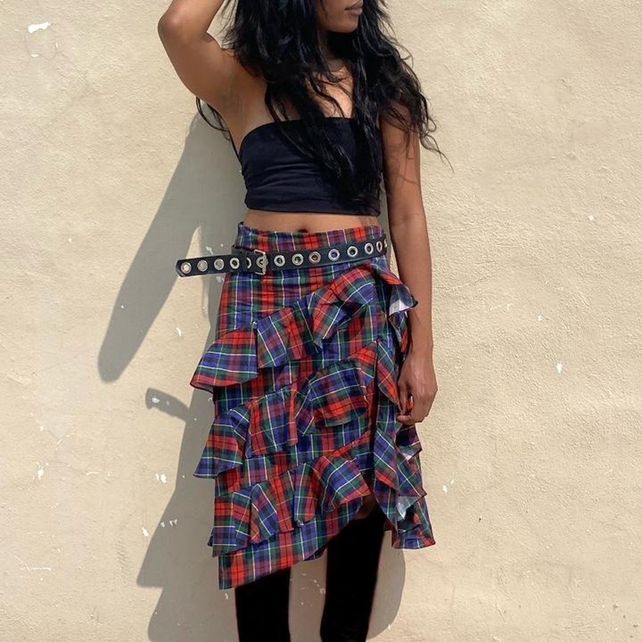 Gorgeous tartan plaid midi skirt from my brand Depop