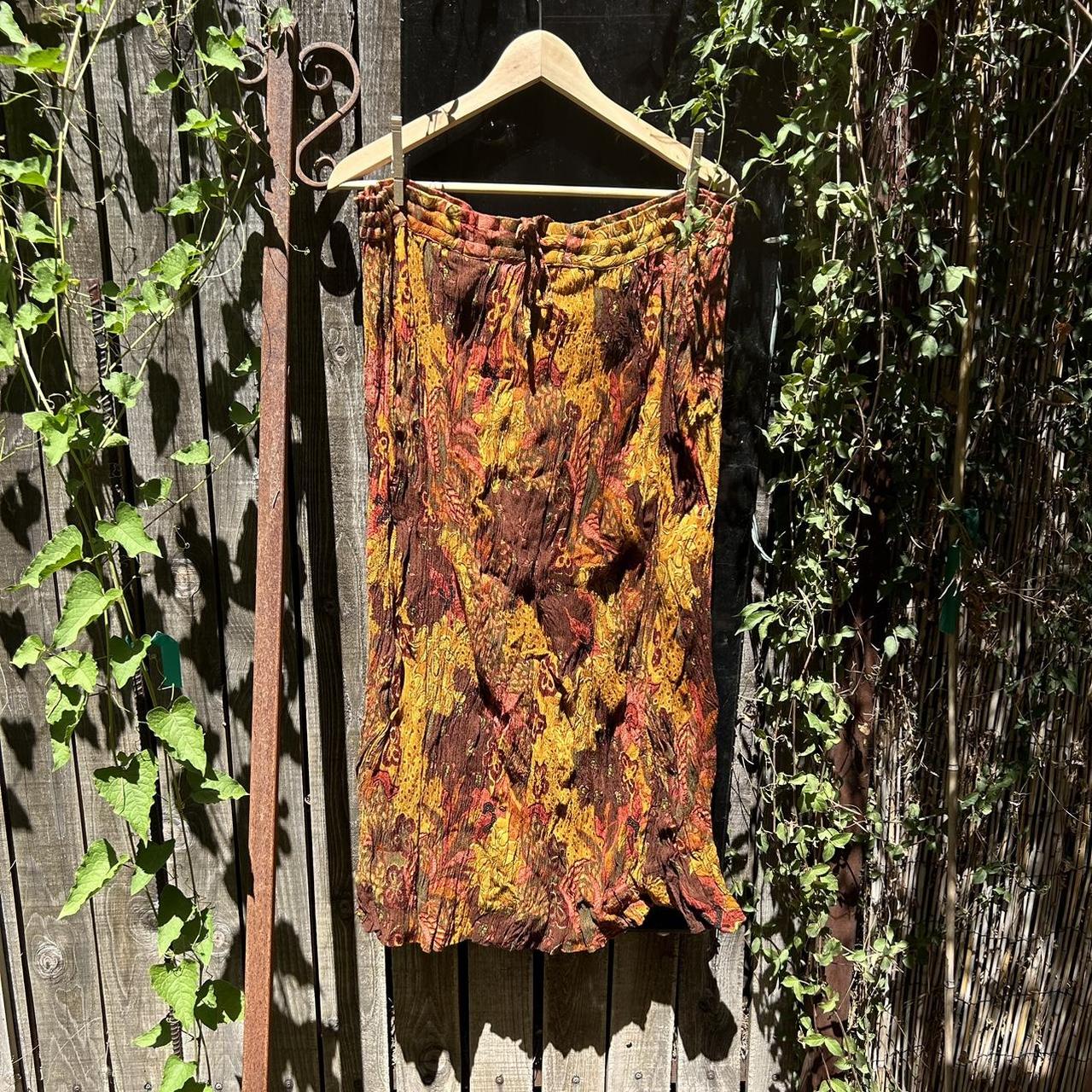 vintage boho hippie floral paisley maxi skirt This... - Depop