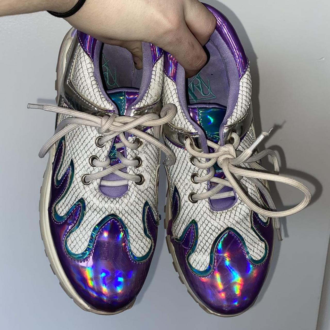 yru white platform sneakers
